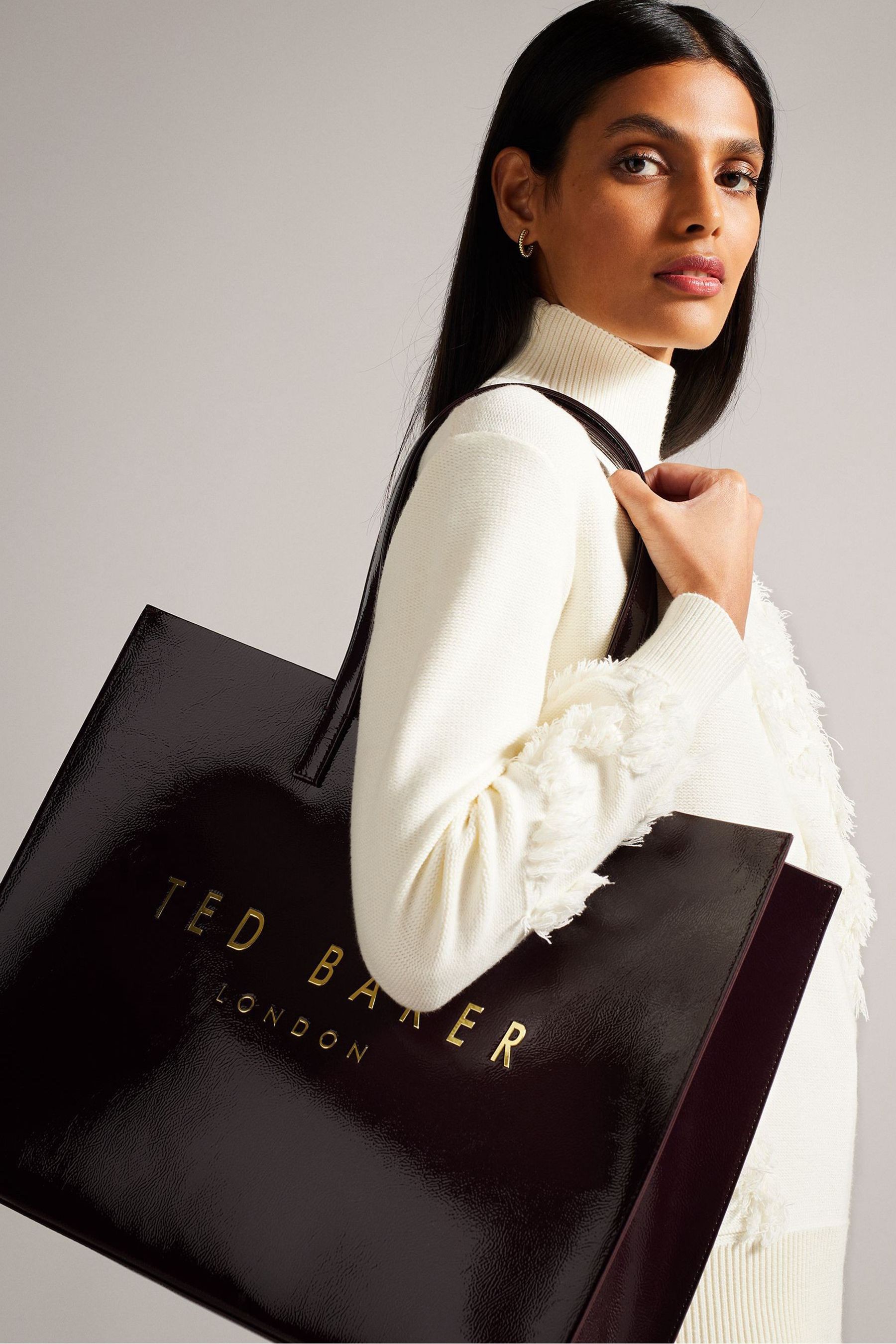 Buy Ted Baker Purple Crikon Crinkle Ew Icon Tote Bag from Next Ireland