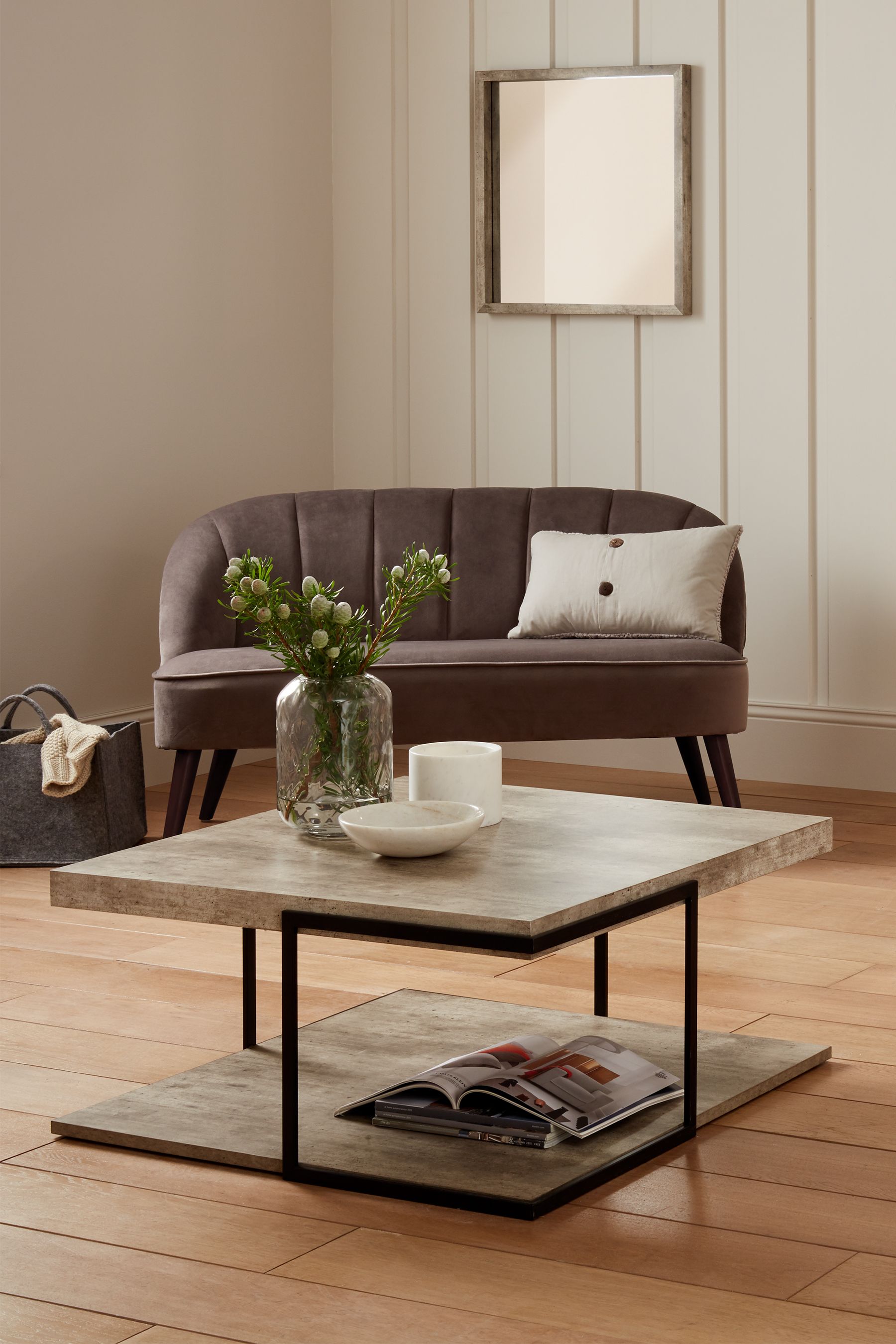 Concrete and cheap iron coffee table