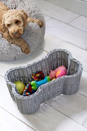 Grey Bone Shaped Pet Storage Basket - Image 1 of 4