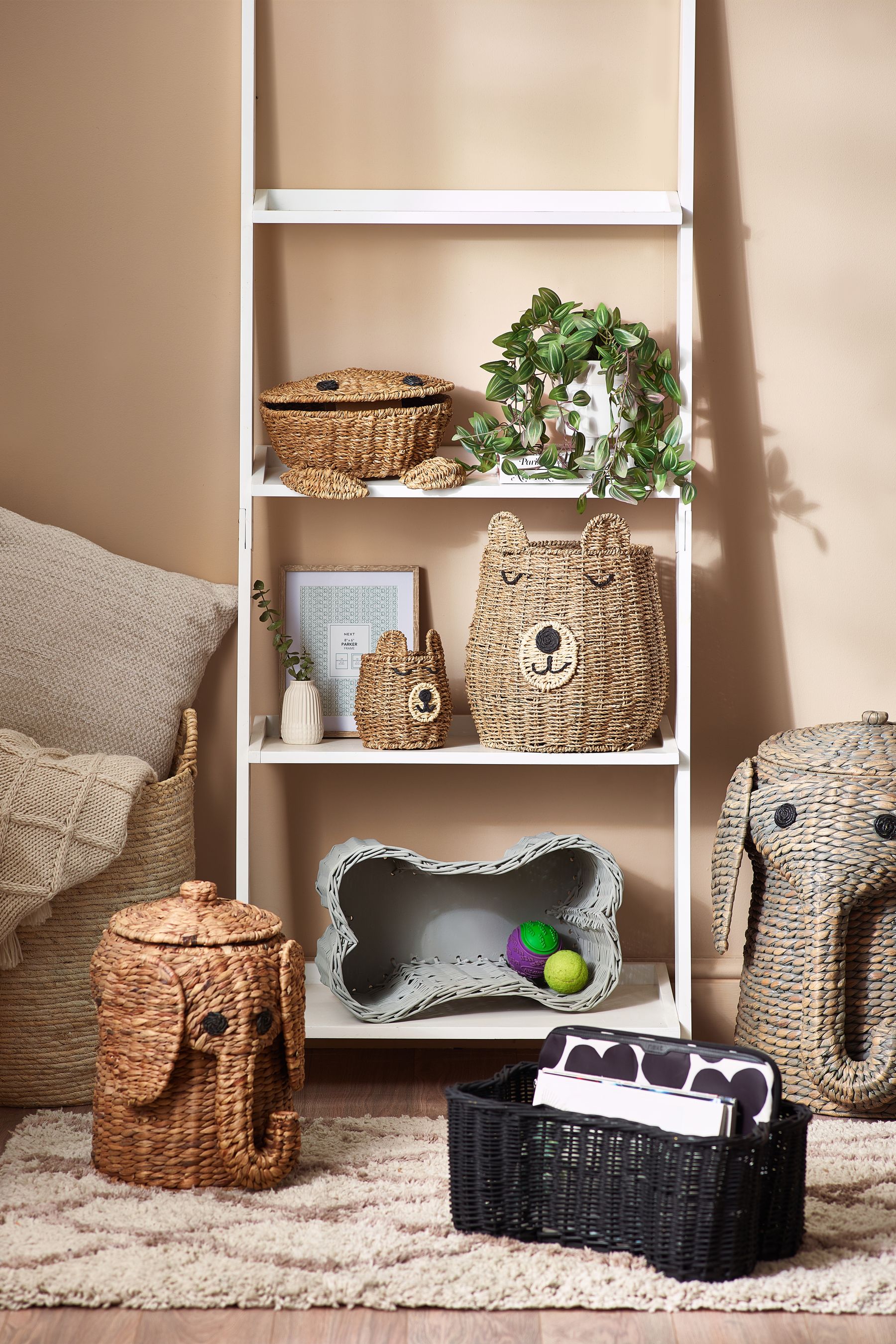 Buy Grey Bone Shaped Pet Storage Basket from Next Luxembourg