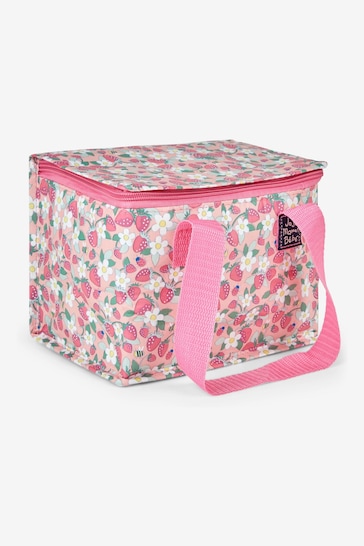 JoJo Maman Bébé Pink Strawberry Insulated Food and Bottle Bag