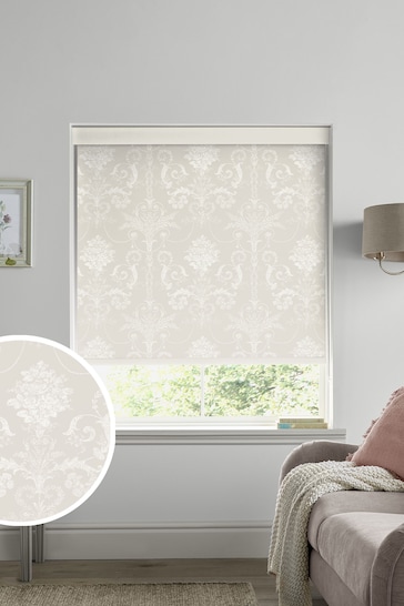 Laura Ashley Grey Josette Made To Measure Roller Blind