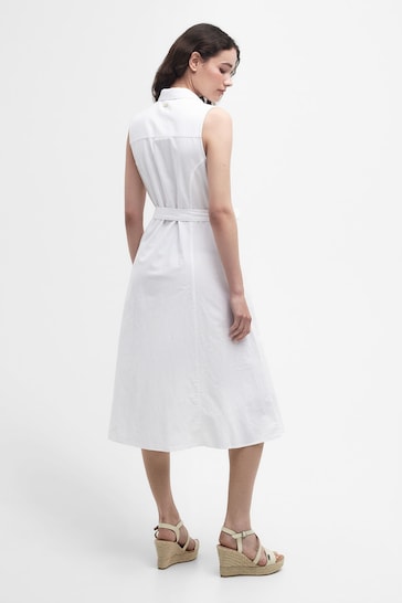 Barbour® White Rei Sleeveless Midi Dress