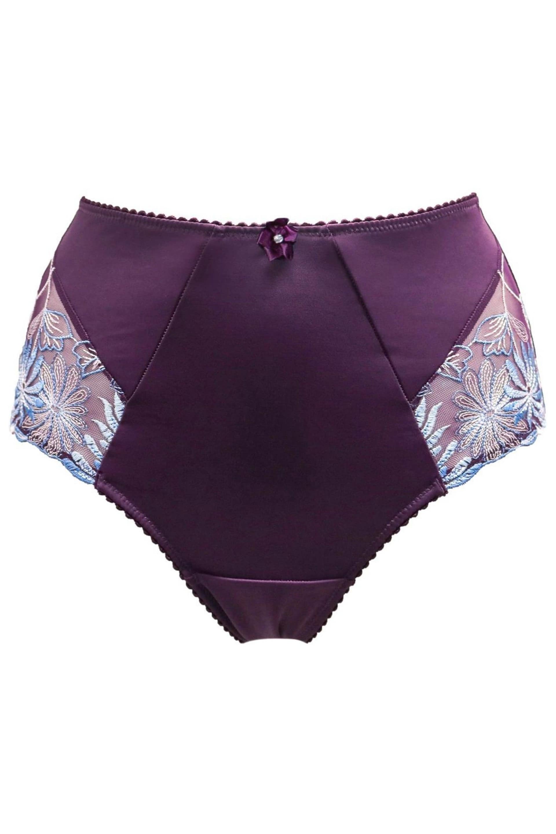 Pour Moi Purple St Tropez High Waist Deep Briefs - Image 3 of 4