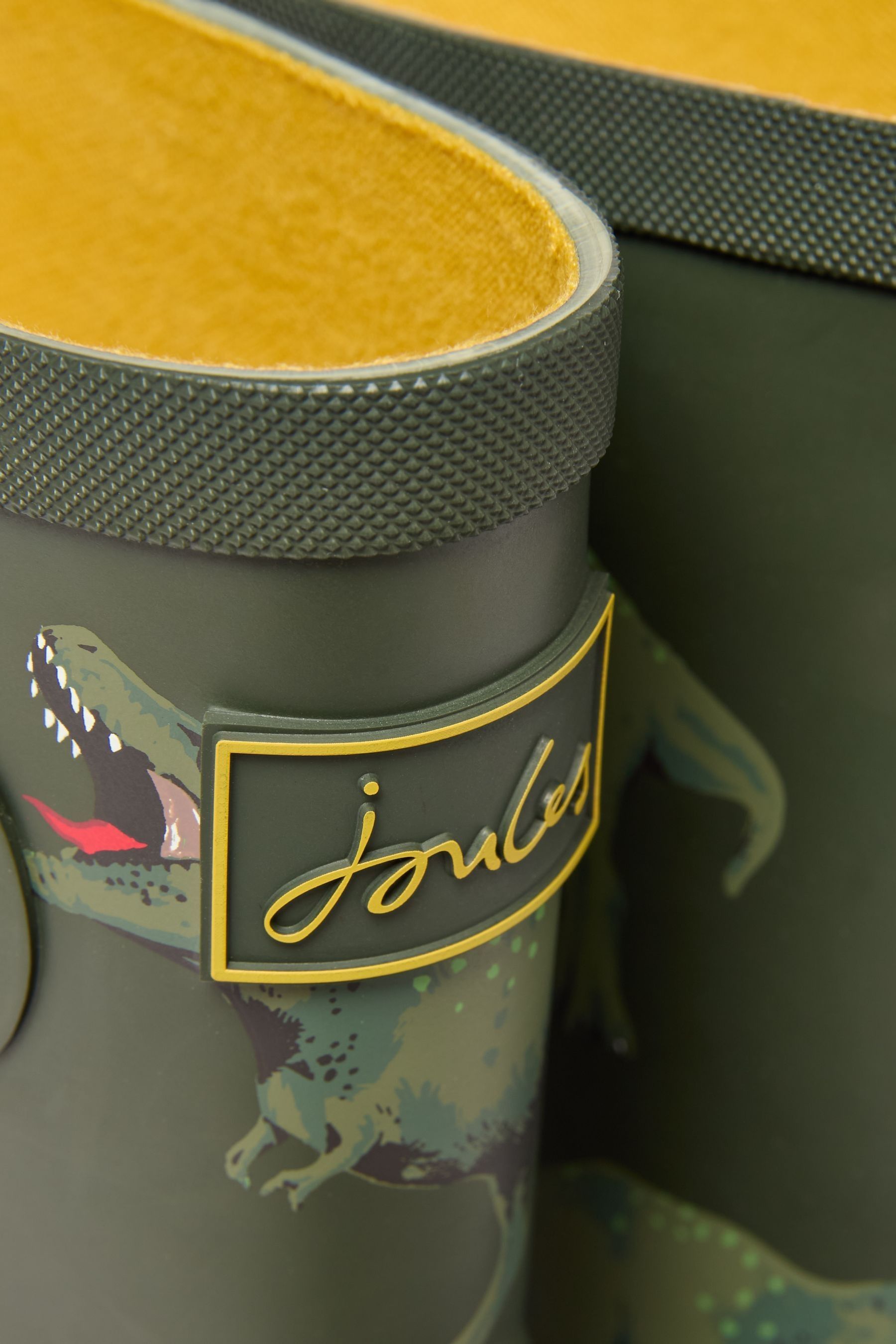 Buy Joules Boys Khaki Green Printed Wellies from Next Oman