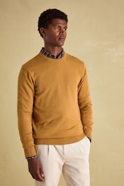 Joules Jarvis Dark Yellow Crew Neck Knitted Jumper - Image 1 of 7