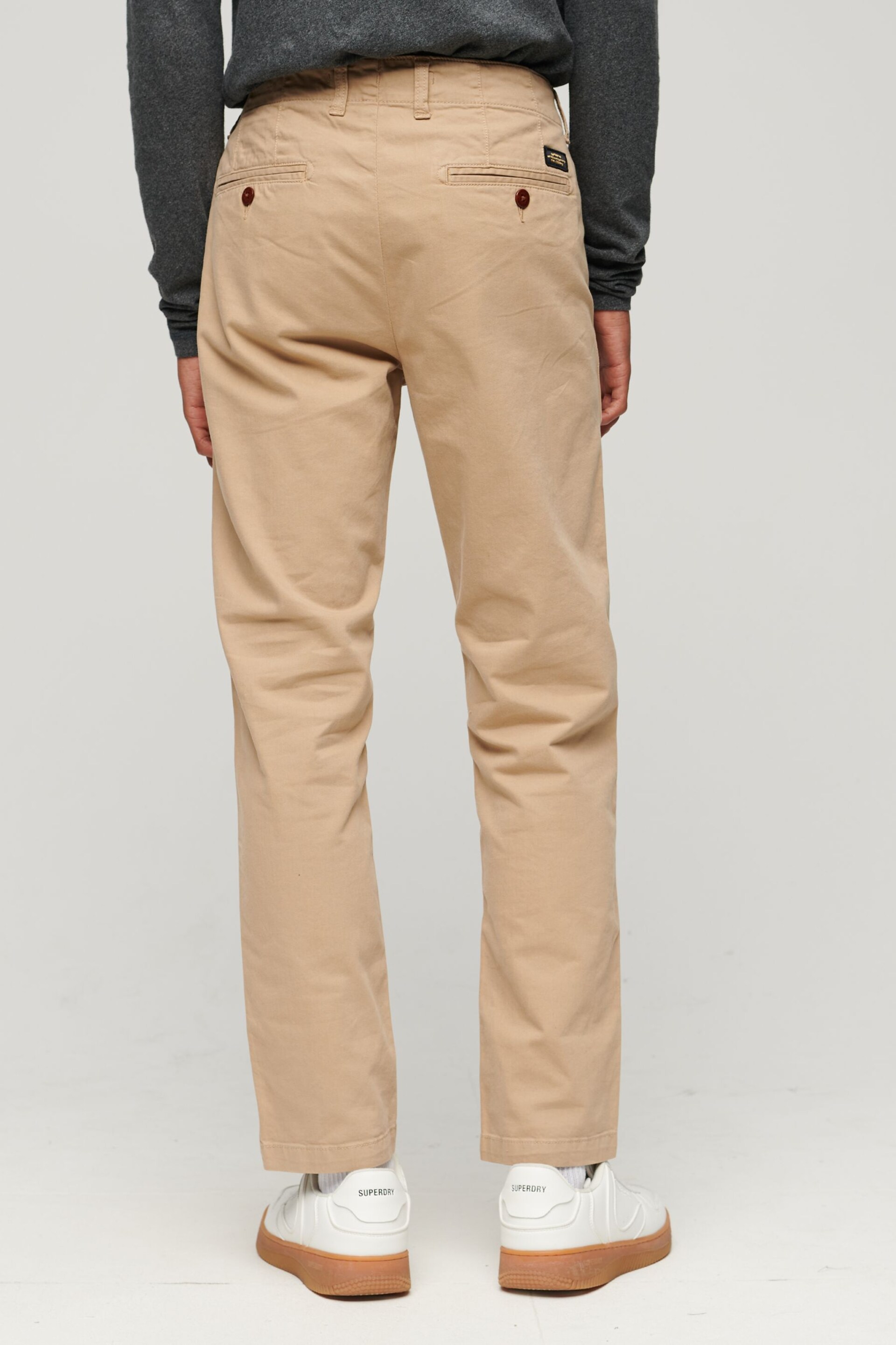 Superdry Brown Slim Officers Chinos Trousers - Image 2 of 7