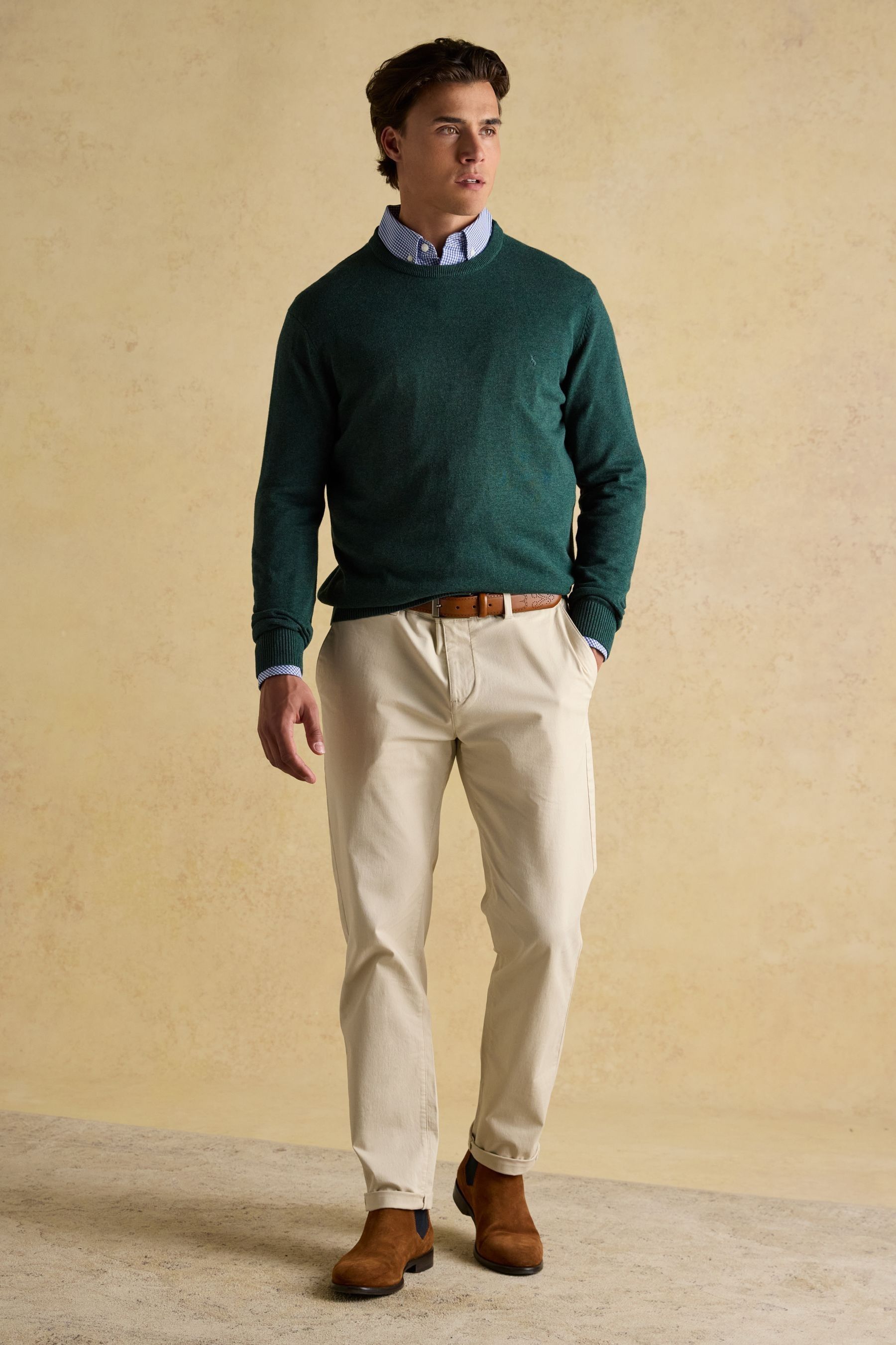 Buy Joules Jarvis Dark Green Crew Neck Knitted Jumper from the Next UK online shop