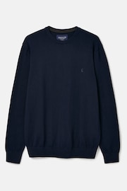 Joules Jarvis Navy Crew Neck Knitted Jumper - Image 4 of 4