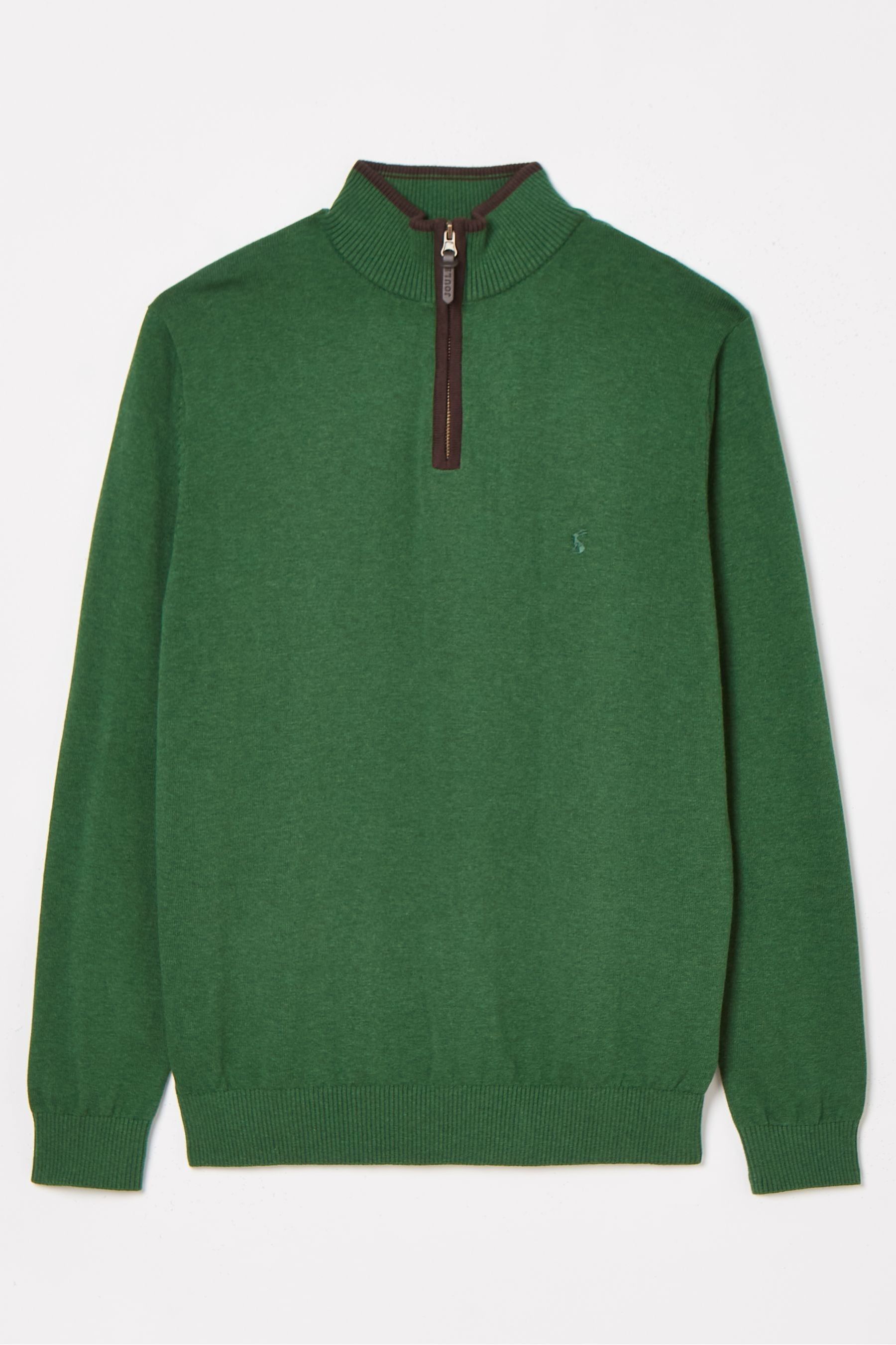Buy Joules Hillside Green Quarter Zip Knit Jumper from the Next UK online shop