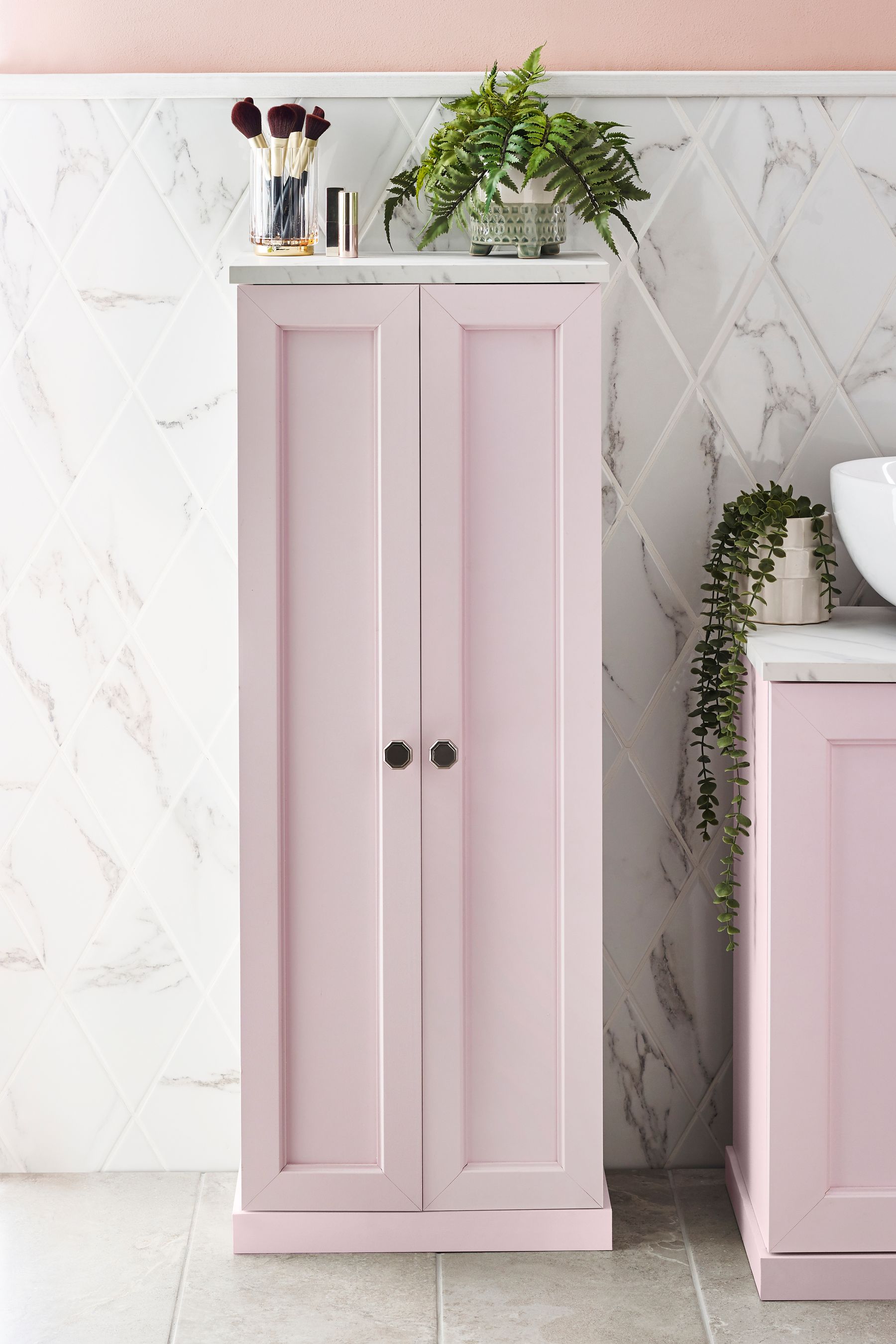 Small pink cabinet hot sale