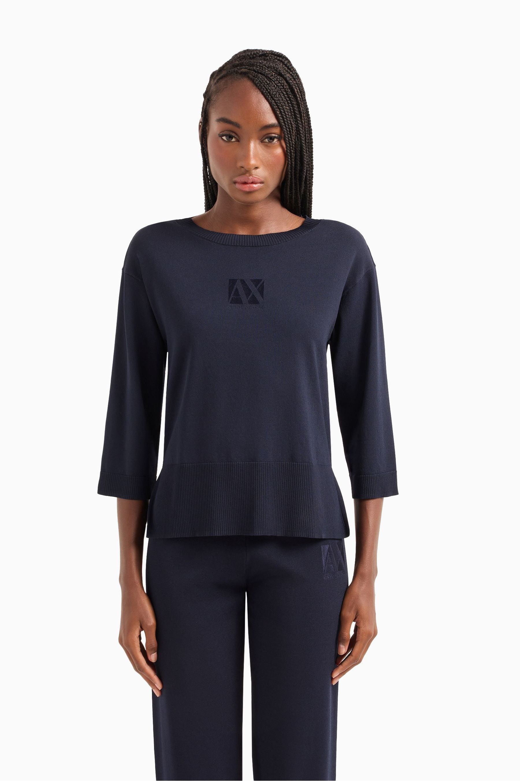 Armani outlet knitted jumper