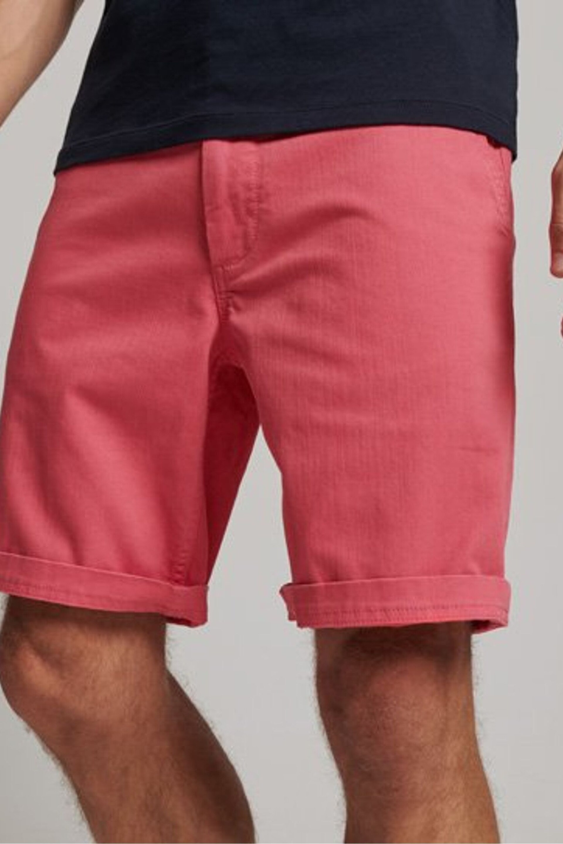 Superdry Light Pink Officer Chino Shorts - Image 1 of 5