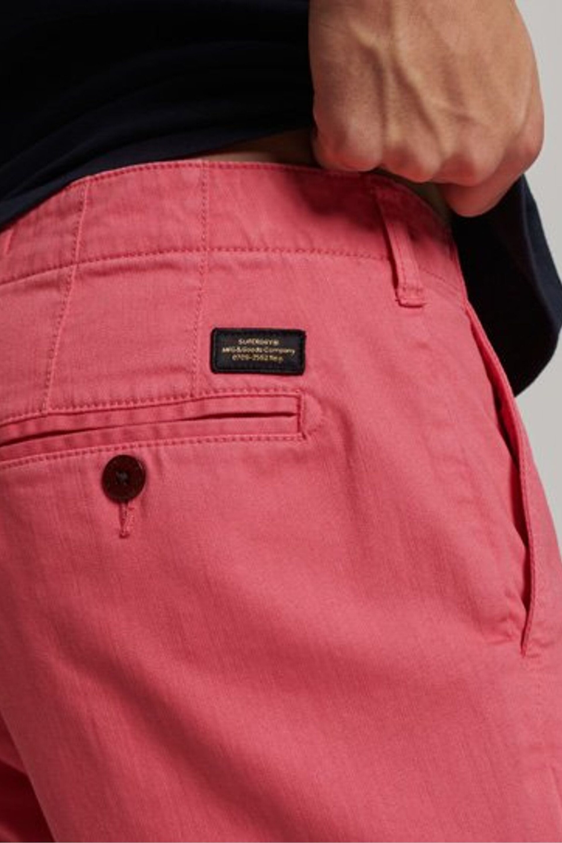 Superdry Light Pink Officer Chino Shorts - Image 5 of 5