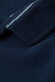 Superdry Dark Blue Vintage Destroy Polo Shirt - Image 6 of 7