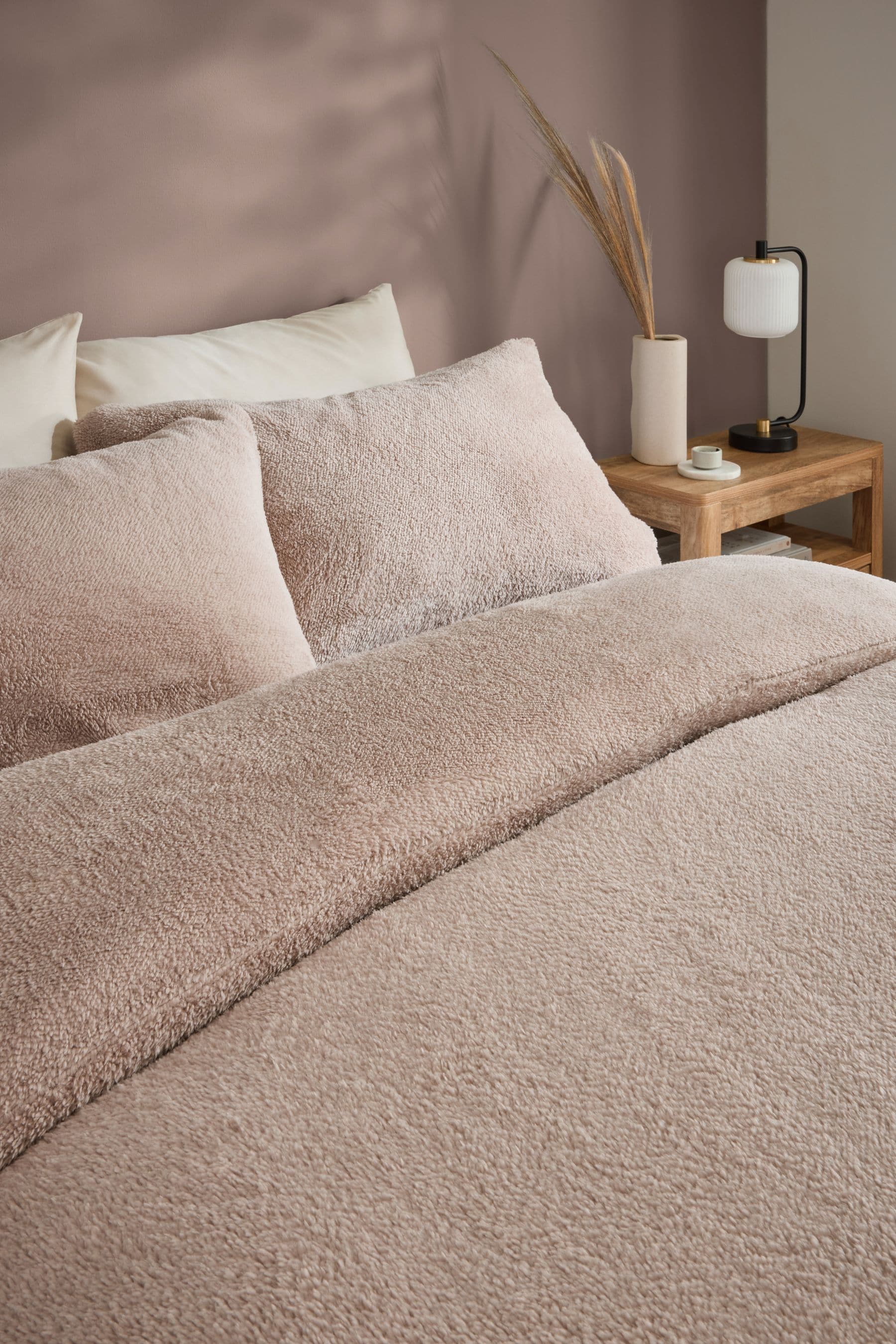 Buy Natural Soft Teddy Fleece Duvet Cover and Pillowcase Set from Next Luxembourg