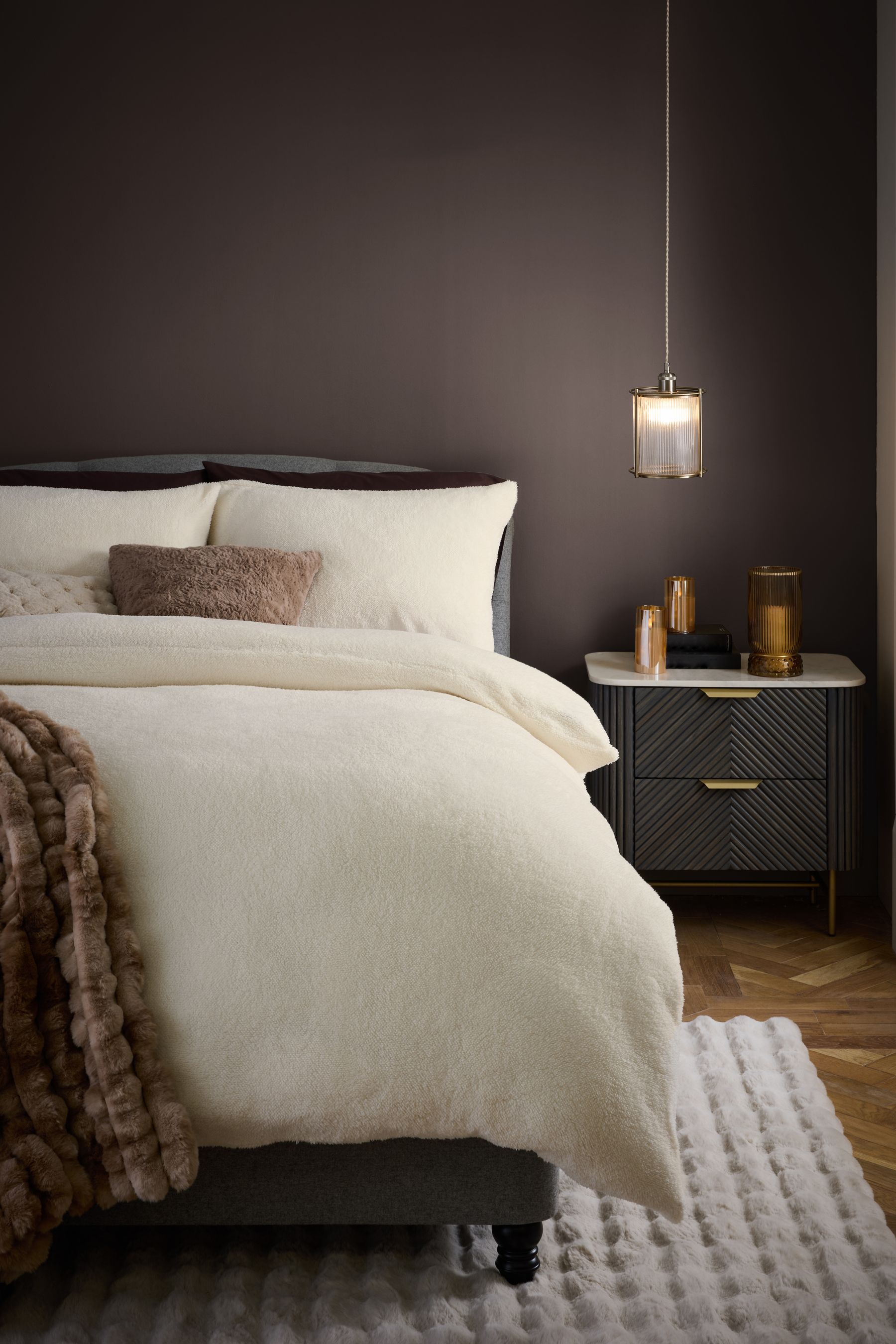 Fleece grey bedding hot sale