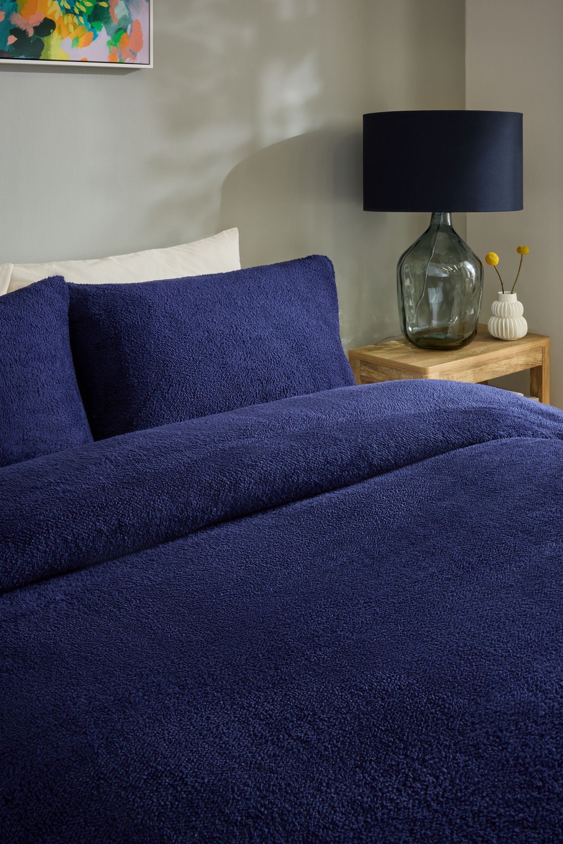 Buy Navy Soft Teddy Fleece Duvet Cover and Pillowcase Set from Next Canada