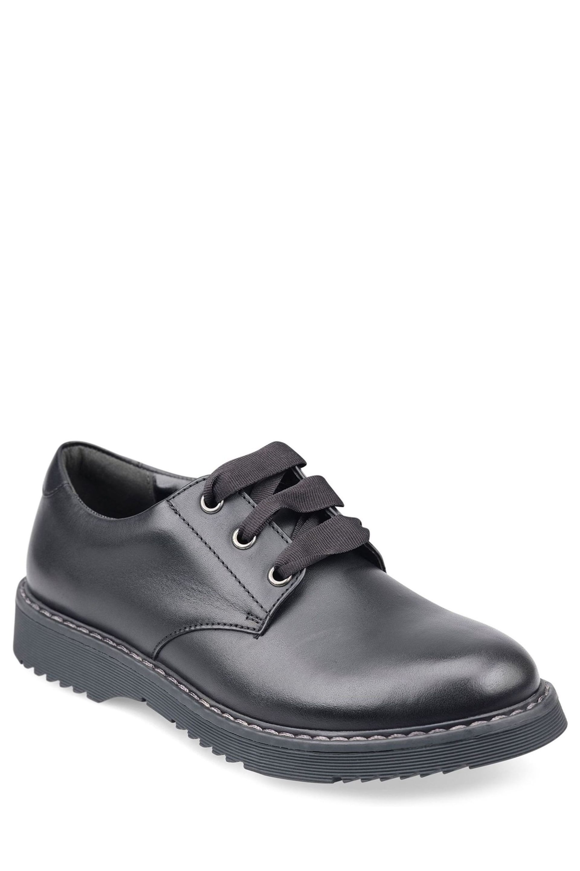 Start-Rite Impact Lace Up Black Leather School Shoes F Fit - Image 2 of 5