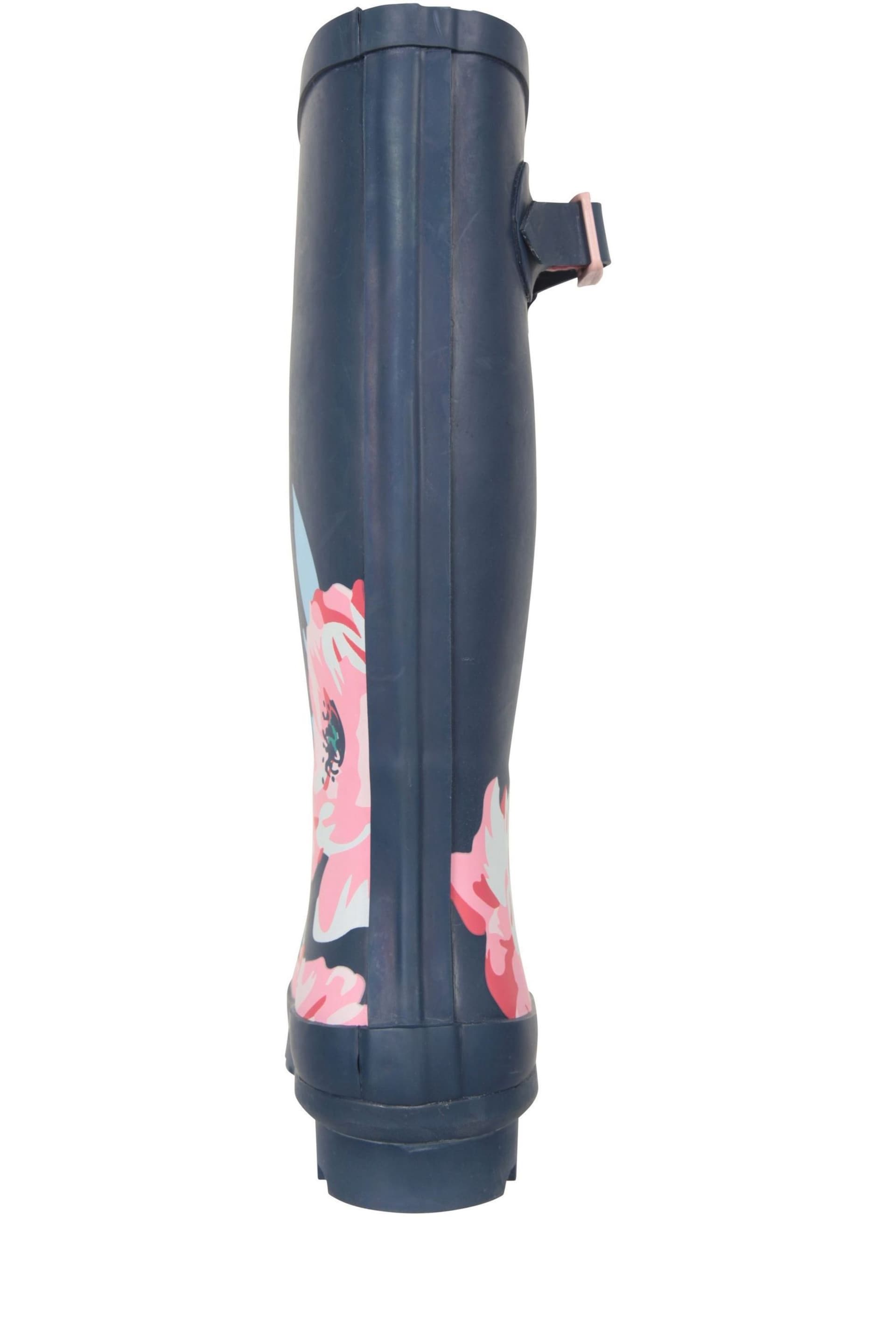 Mountain Warehouse Blue Womens Tall Buckle Printed Wellies - Image 5 of 6