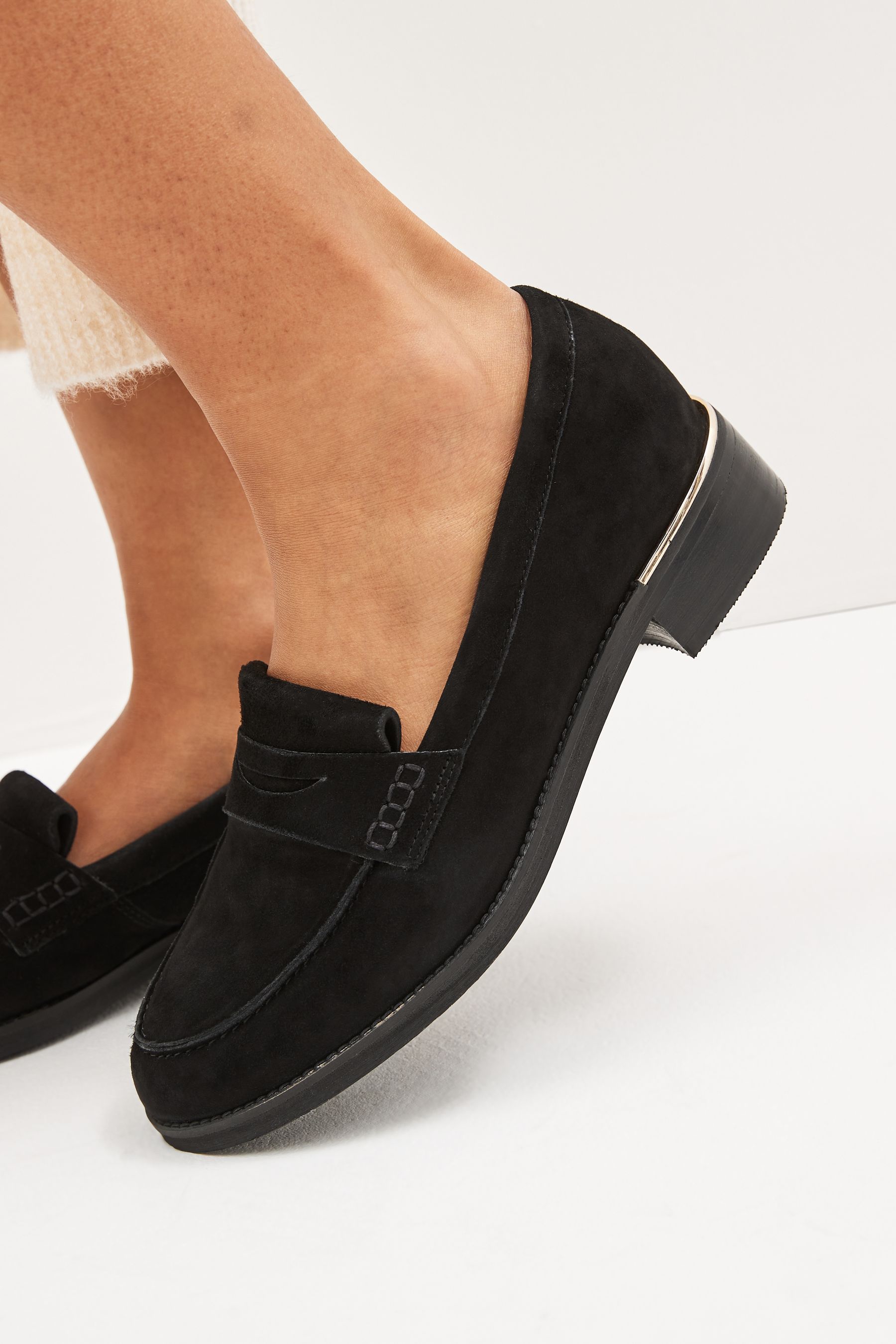 Next ladies black loafers outlet