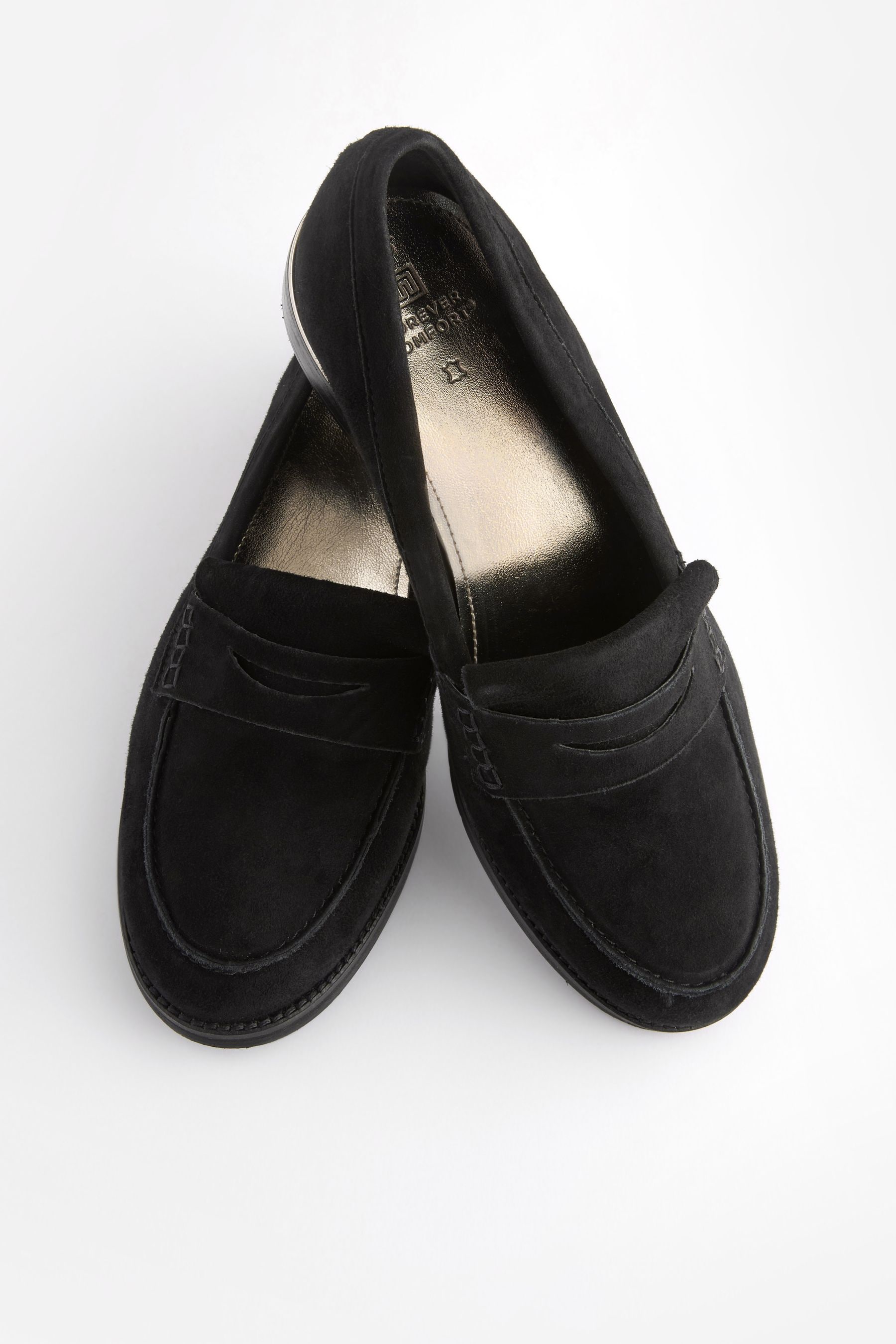 Next womens black loafers on sale