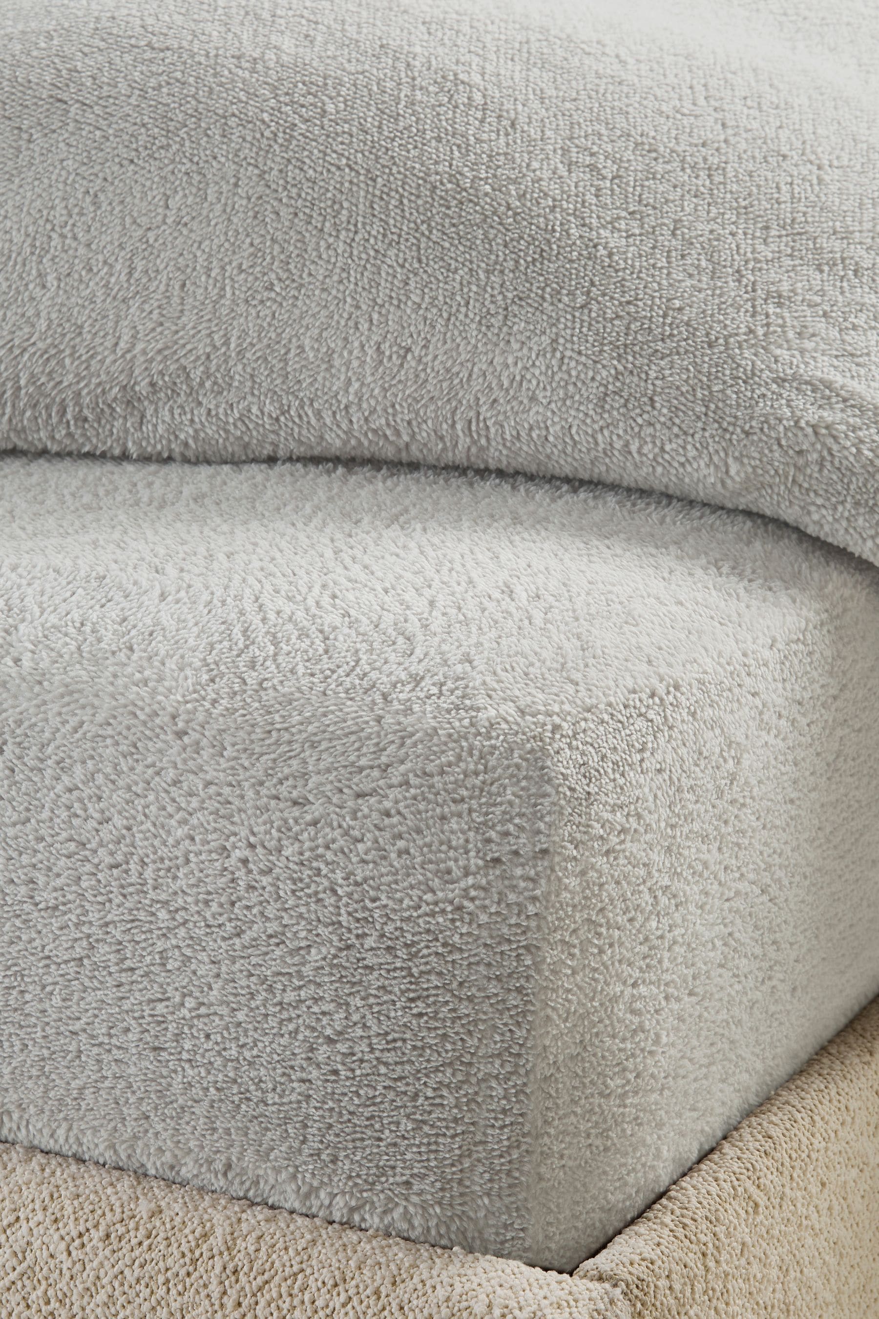 NEXT Silver Soft Teddy Fleece Deep Fitted Sheet