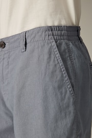 Blue Linen Blend Chino Shorts - Image 5 of 5