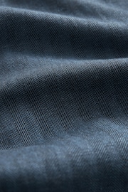 Blue Nova Fides Italian Linen Blend Herringbone Bomber Jacket - Image 12 of 12