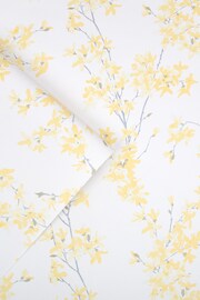 Laura Ashley Sunshine Forsythia 10M Wallpaper - Image 3 of 4