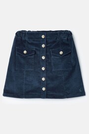 Joules Victoria Navy Blue Kness Length Corduroy Skirt - Image 1 of 4