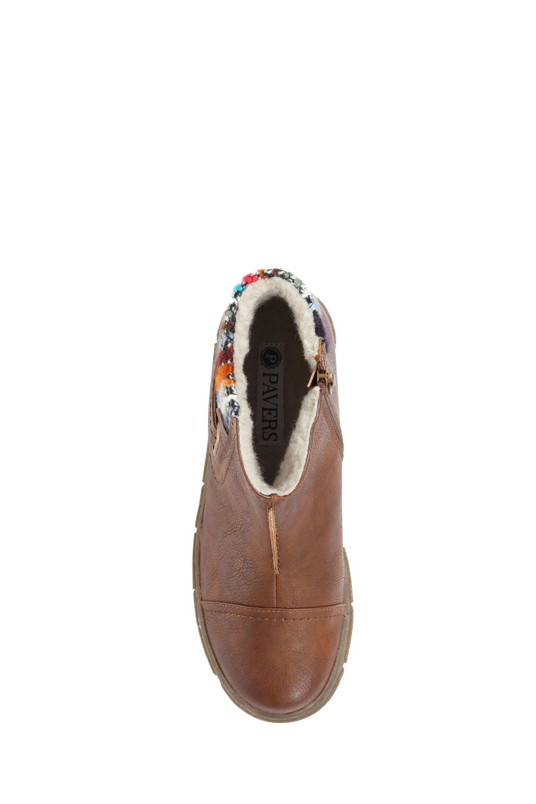 Buy Pavers Tan Ladies Wide Fit Ankle Boots from Next Luxembourg