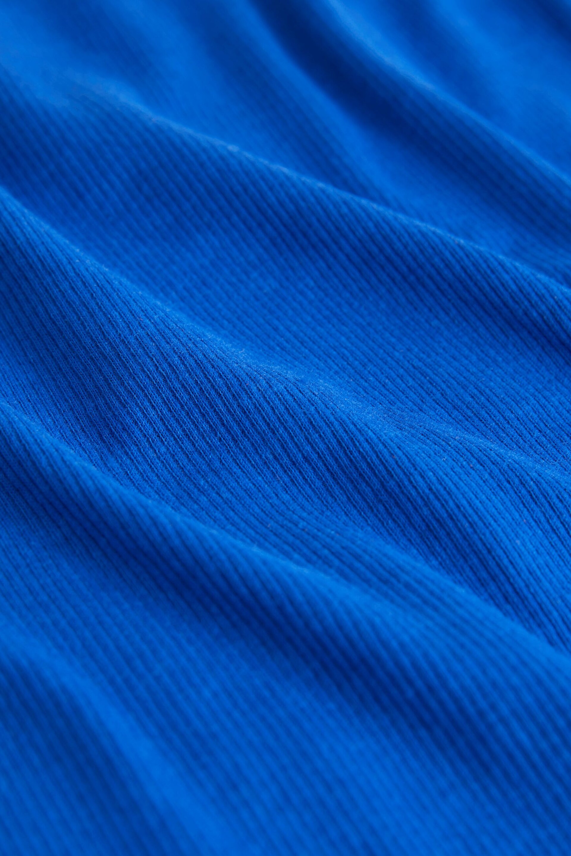 Cobalt Blue Scoop Neck Long Sleeve Ribbed Midaxi Dress - Image 6 of 6