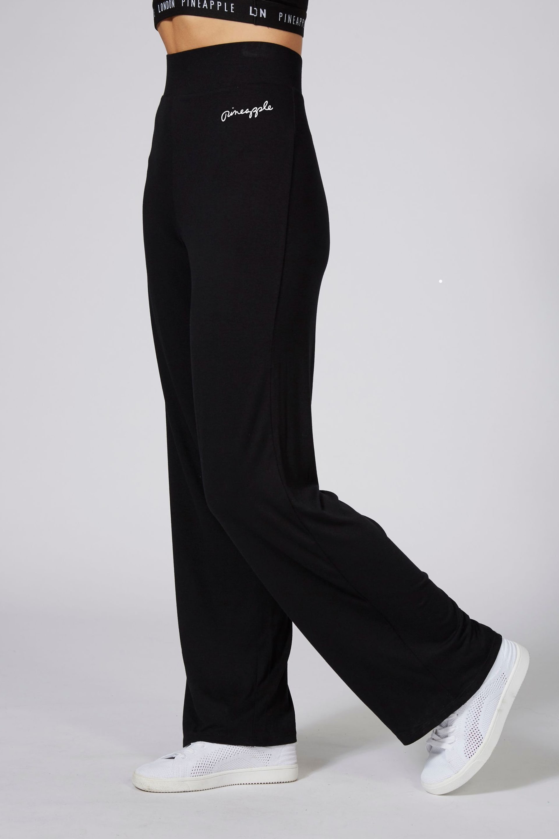 Pineapple Black Viscose Jersey Trousers - Image 1 of 3