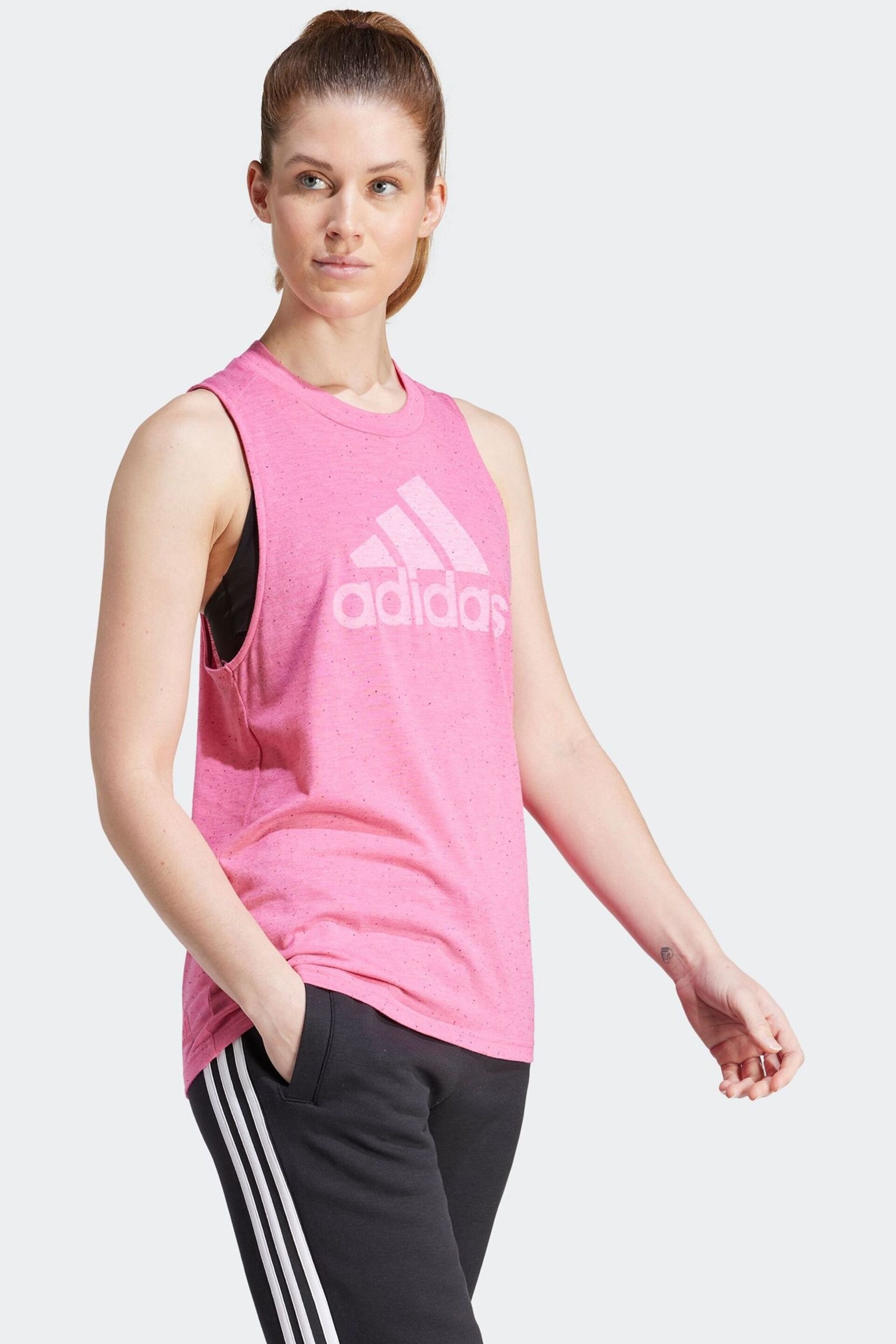 adidas Purple Sportswear Future Icons Winners 3.0 Tank Top - Image 4 of 7