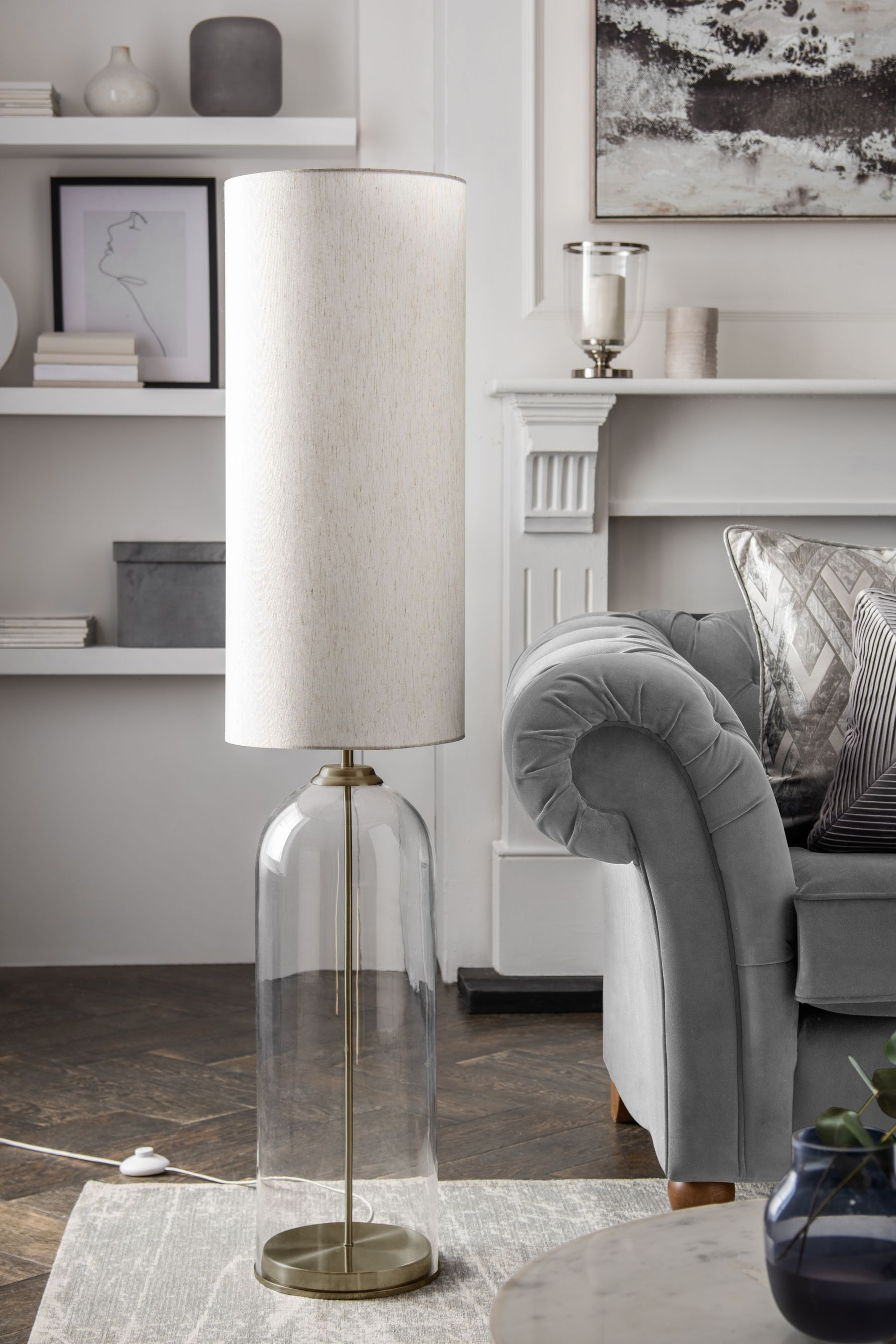 Glass base new arrivals floor lamp