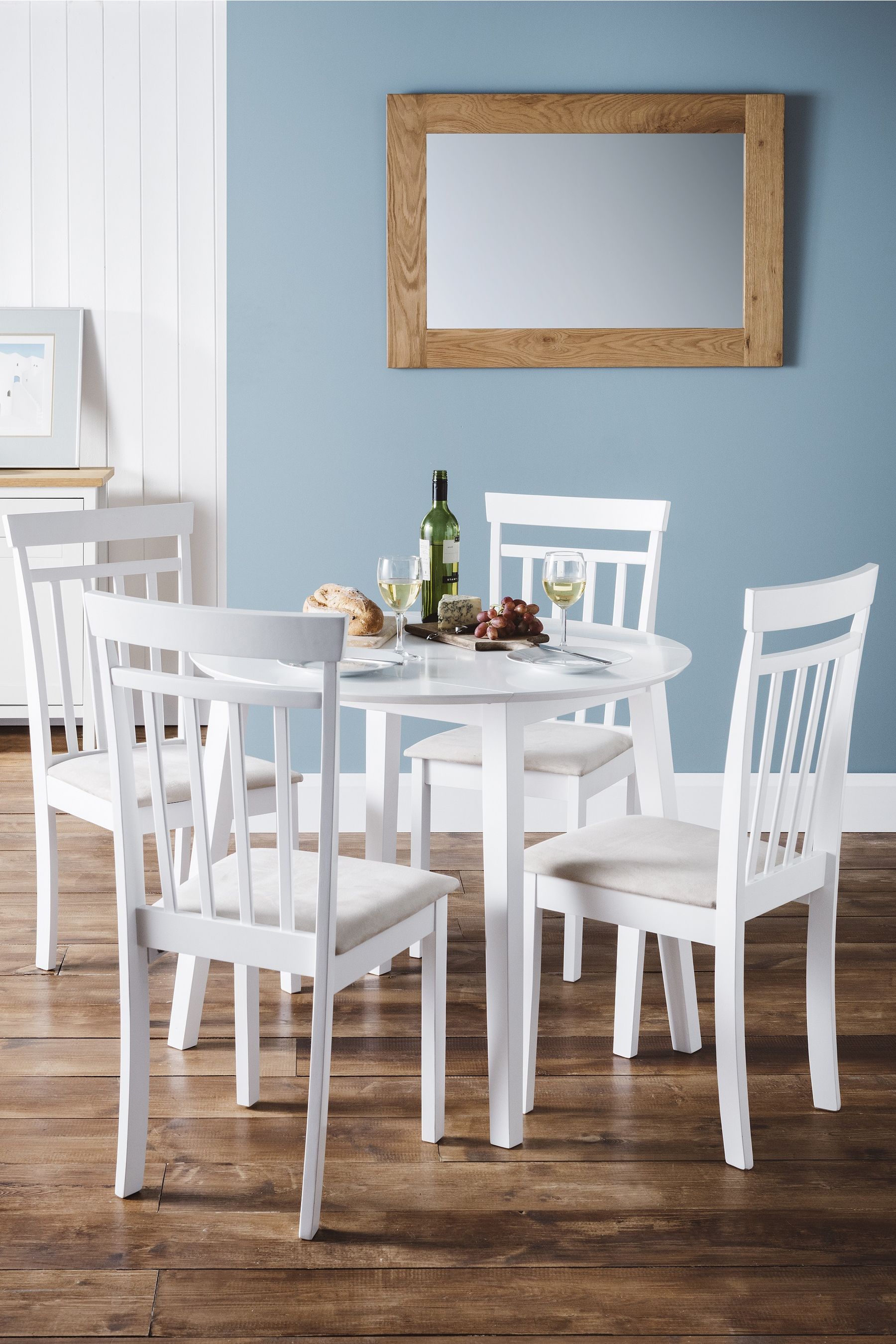 Buy Julian Bowen White Coast Dining Table and 4 Chairs Set from the Next UK online shop