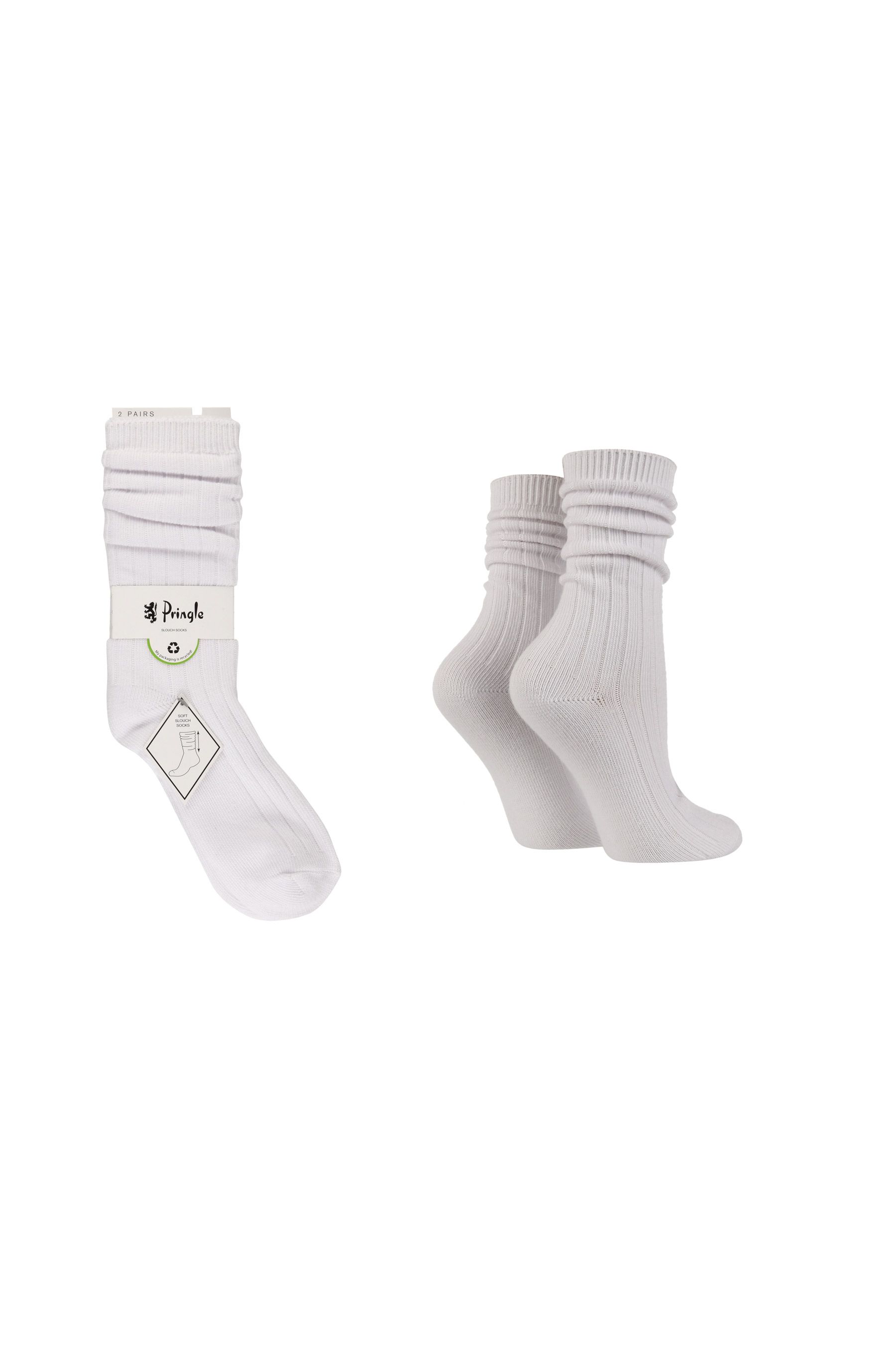 White deals slouch socks