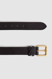 Reiss Black Annie Leather Buckle Belt - Image 3 of 4