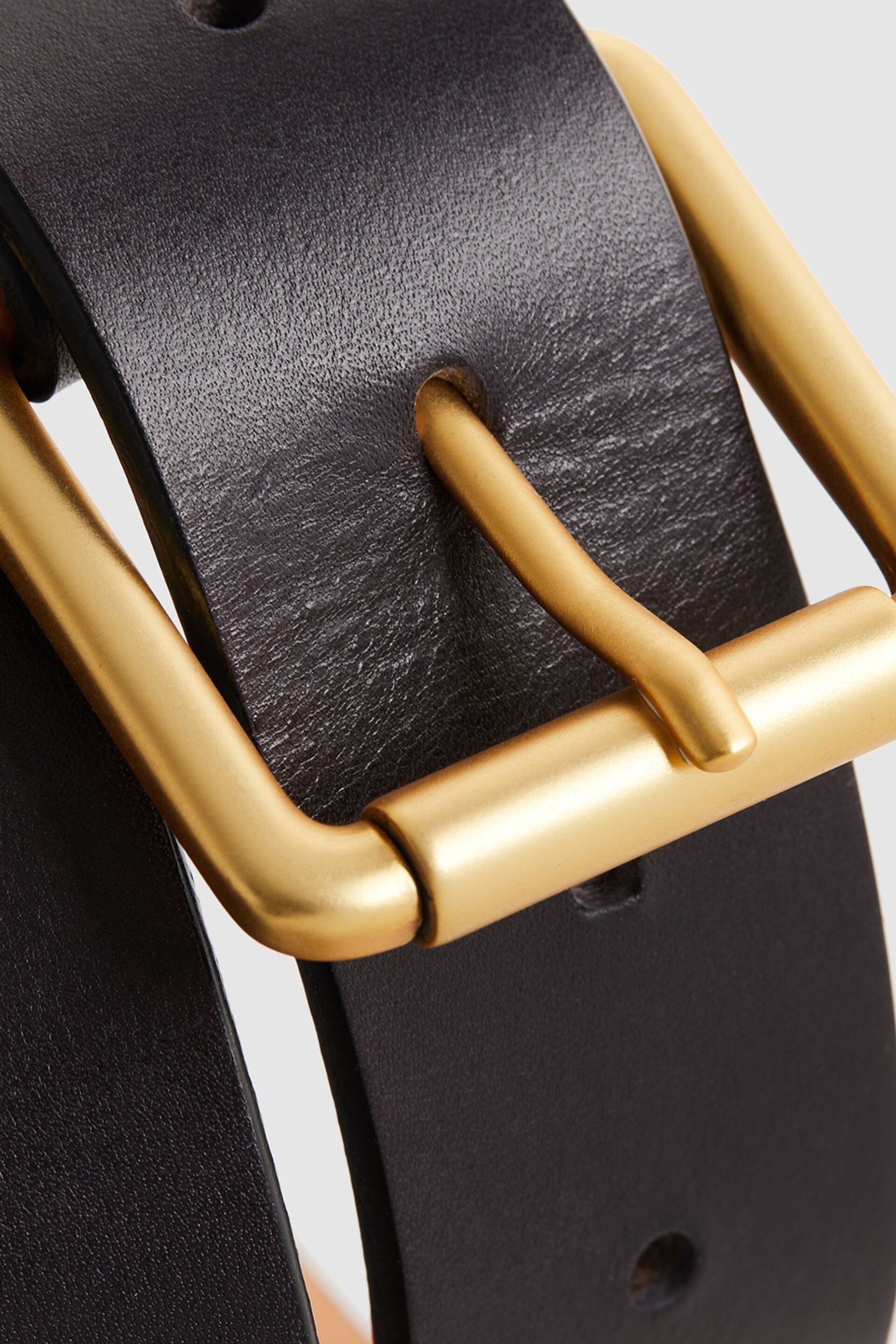 Reiss Black Annie Leather Buckle Belt - Image 4 of 4