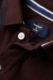 Superdry Burgundy Red Tipped Long Sleeve Polo Shirt - Image 7 of 7