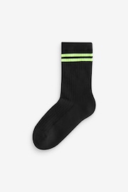 Black Regular Length Cotton Rich Cushioned Sole Ankle Socks 3 Pack - Image 3 of 4