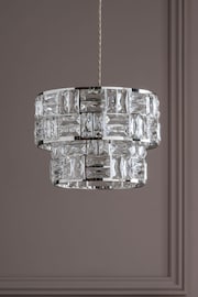 Chrome Alexis Easy Fit Pendant Lamp Shade - Image 2 of 7