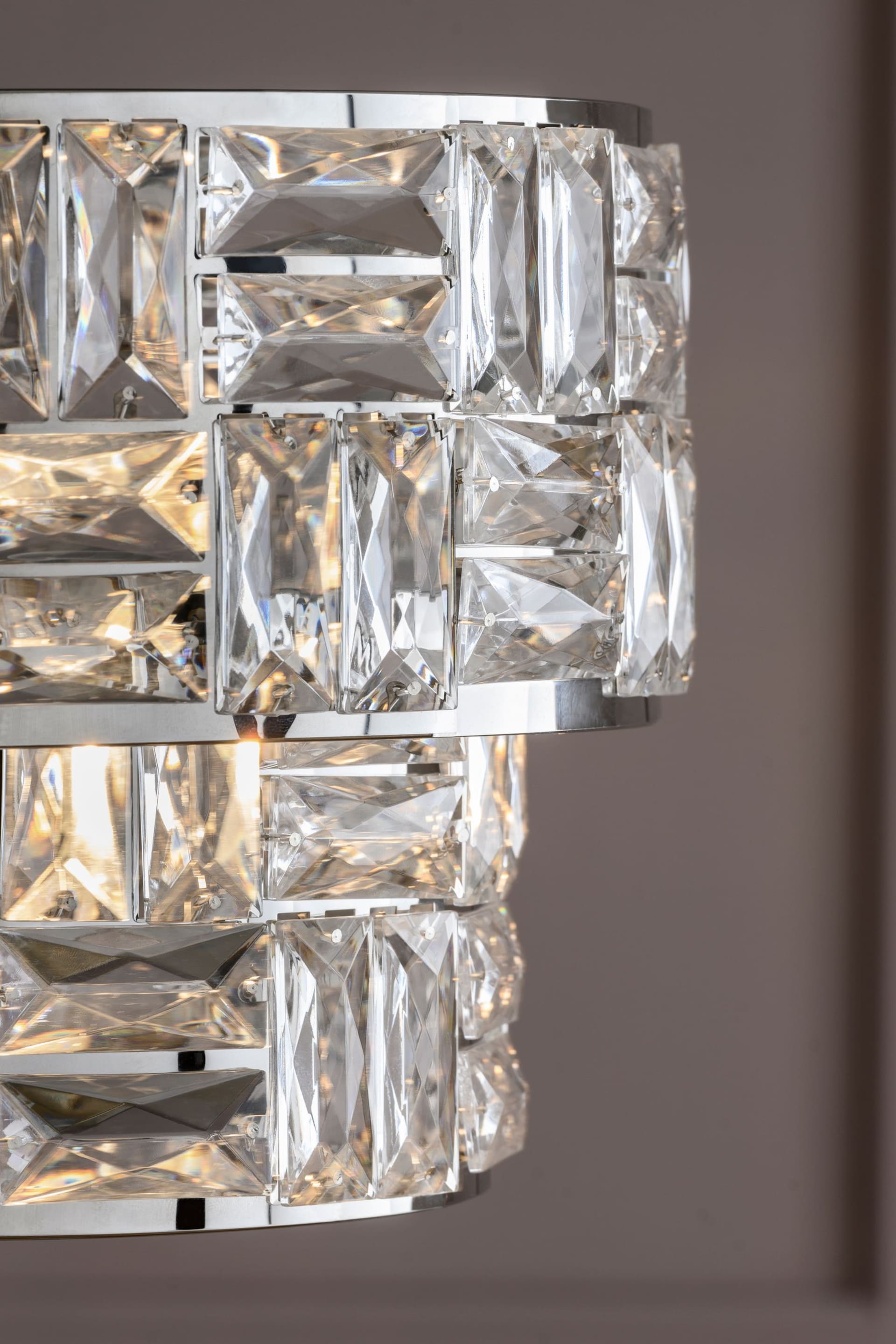 Chrome Alexis Easy Fit Pendant Lamp Shade - Image 3 of 7