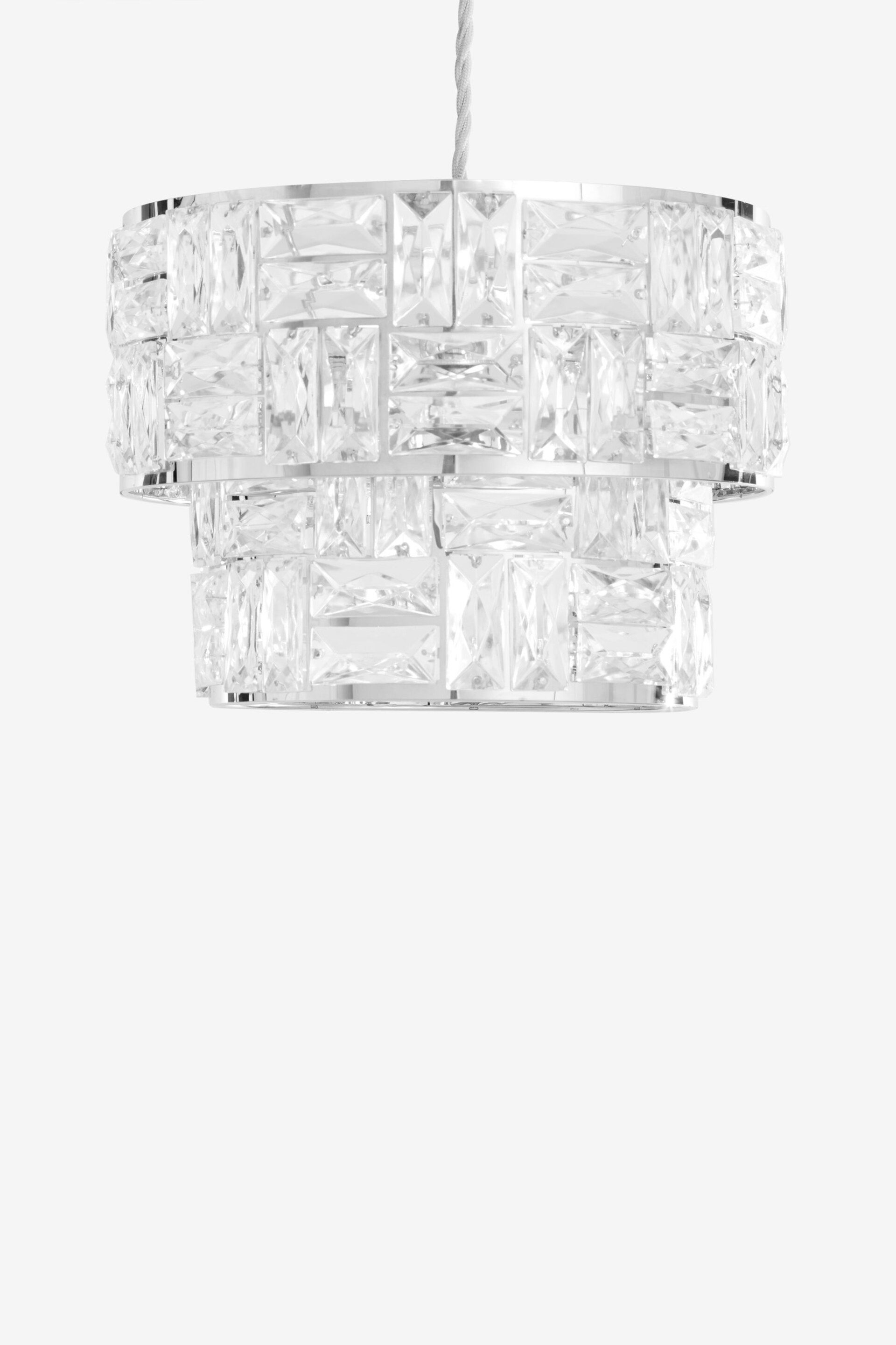 Chrome Alexis Easy Fit Pendant Lamp Shade - Image 7 of 7