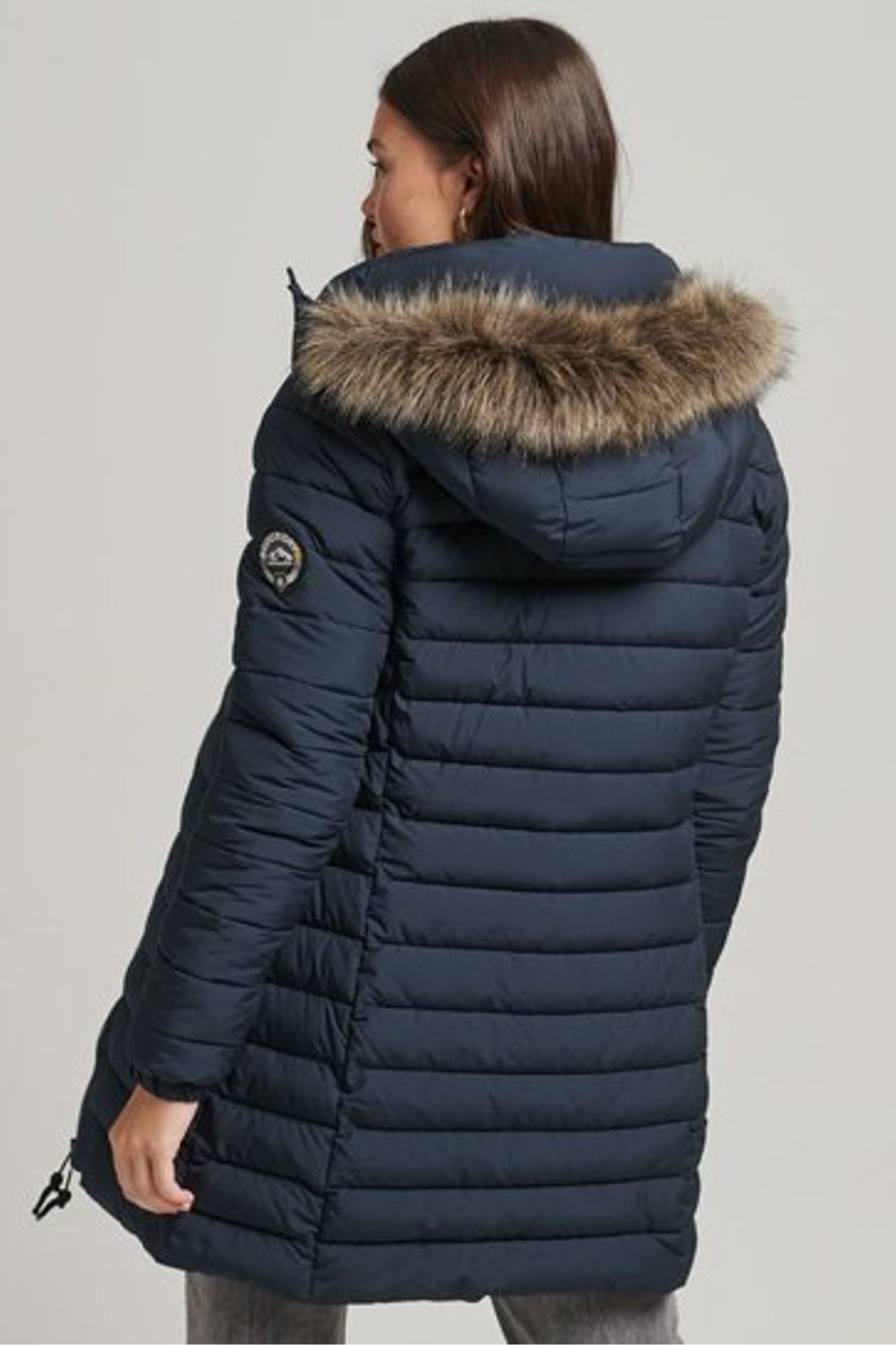 Buy Superdry Navy Super Fuji Padded Coat from Next Luxembourg