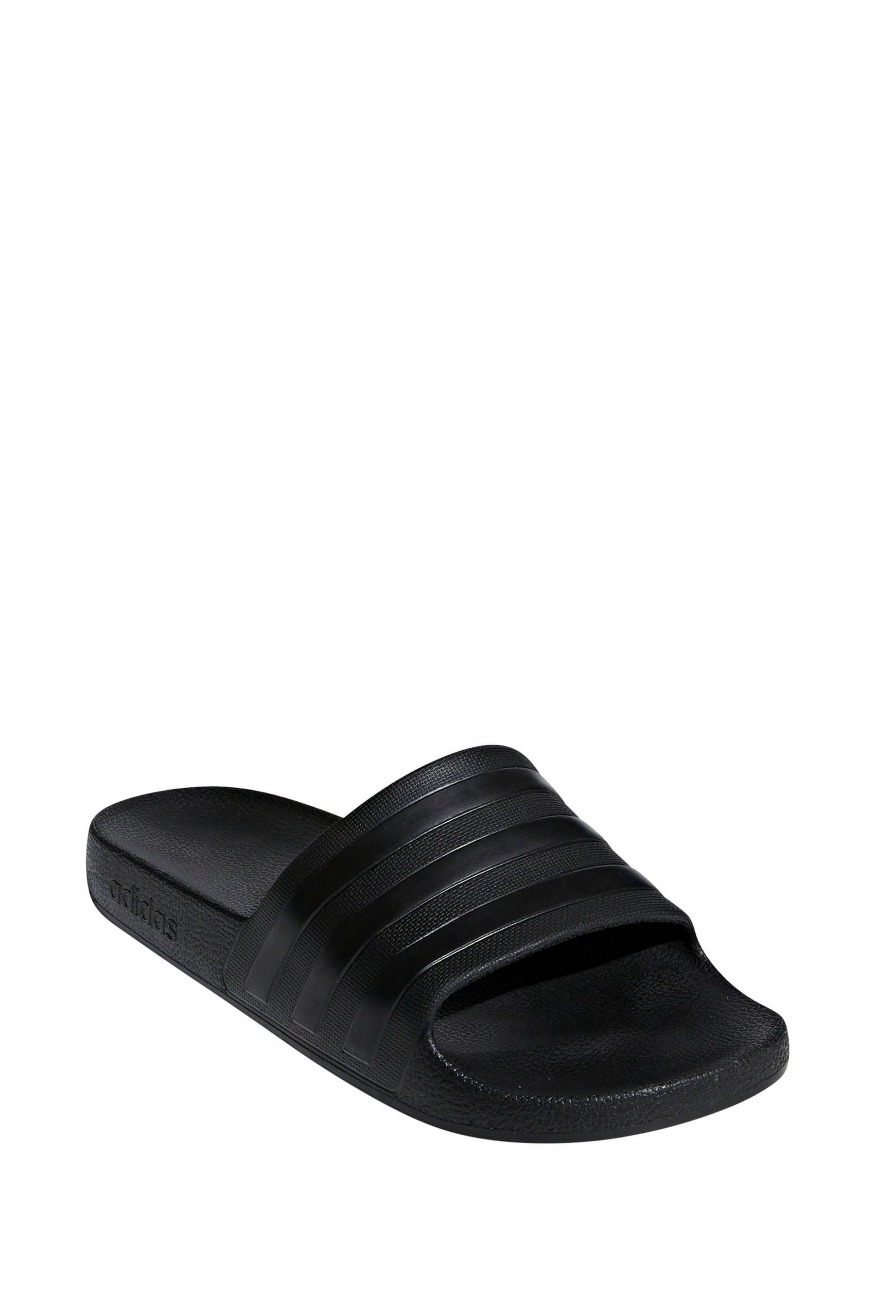 adidas Black Sportswear Adilette Aqua Slides