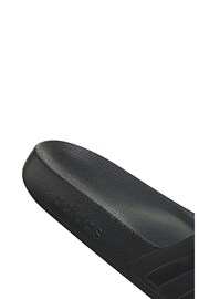 adidas Black Sportswear Adilette Aqua Slides - Image 9 of 9