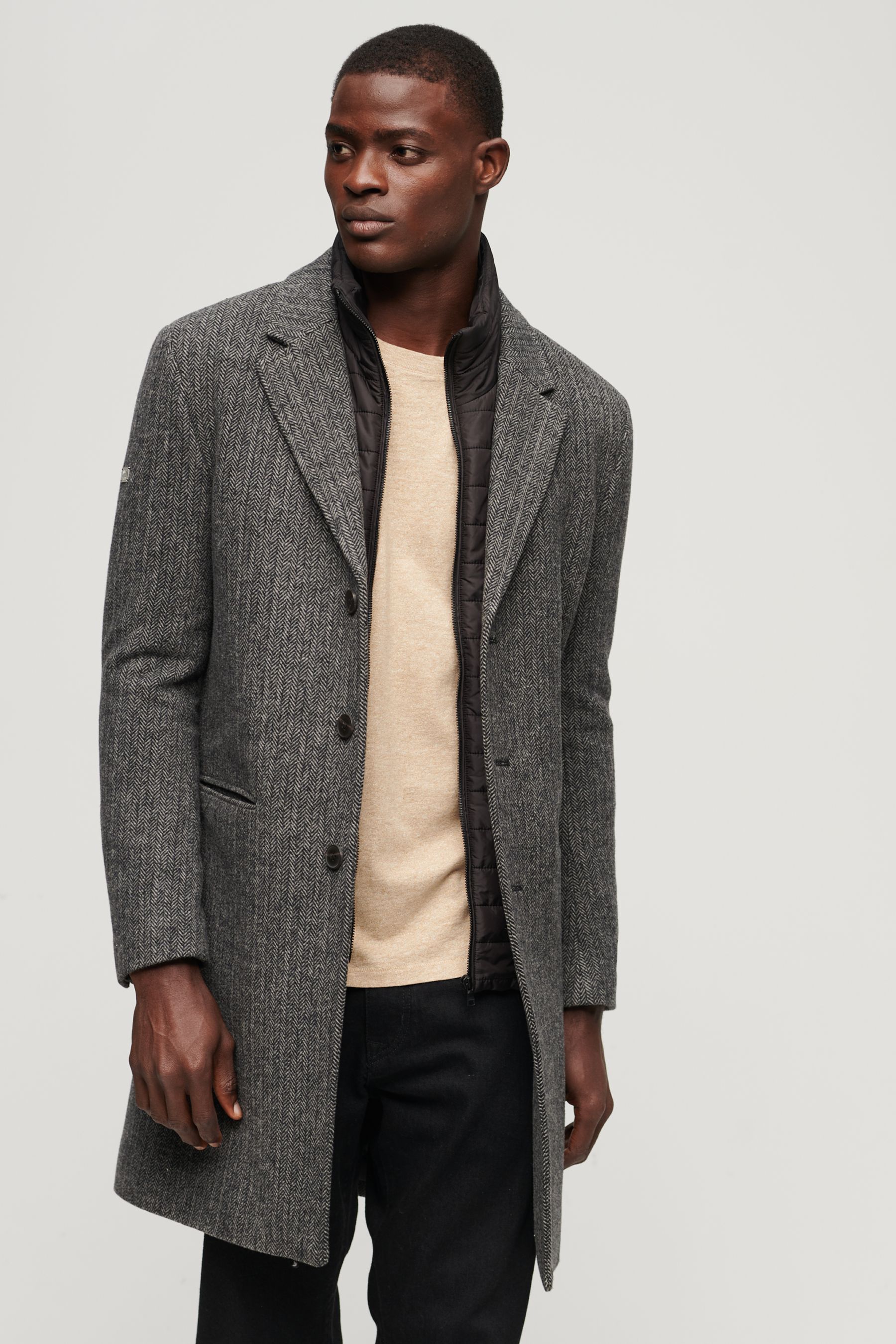 Superdry grey coat online