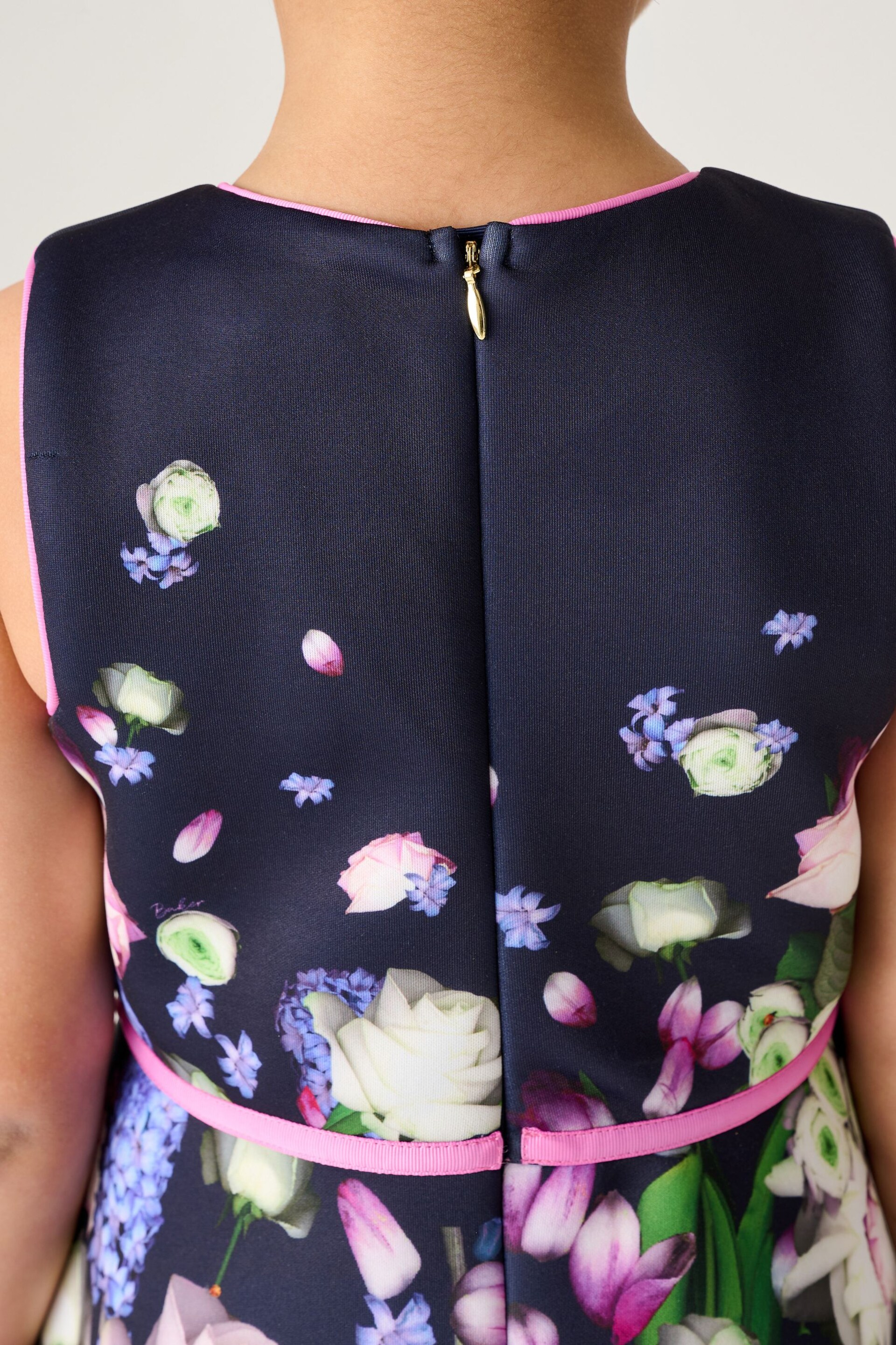 Baker by Ted Baker Navy Floral Scuba Dress - Image 3 of 8